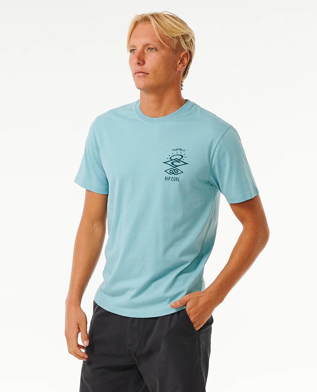 Rip Curl Mens Search Icon Short Sleeve Crew Neck T-Shirt - Image 12