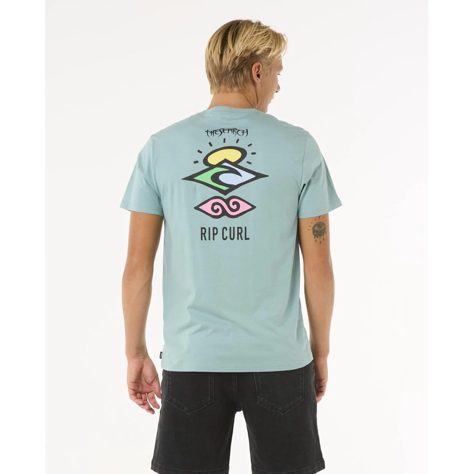 Rip Curl Mens Search Icon Short Sleeve Crew Neck T-Shirt - Image 25