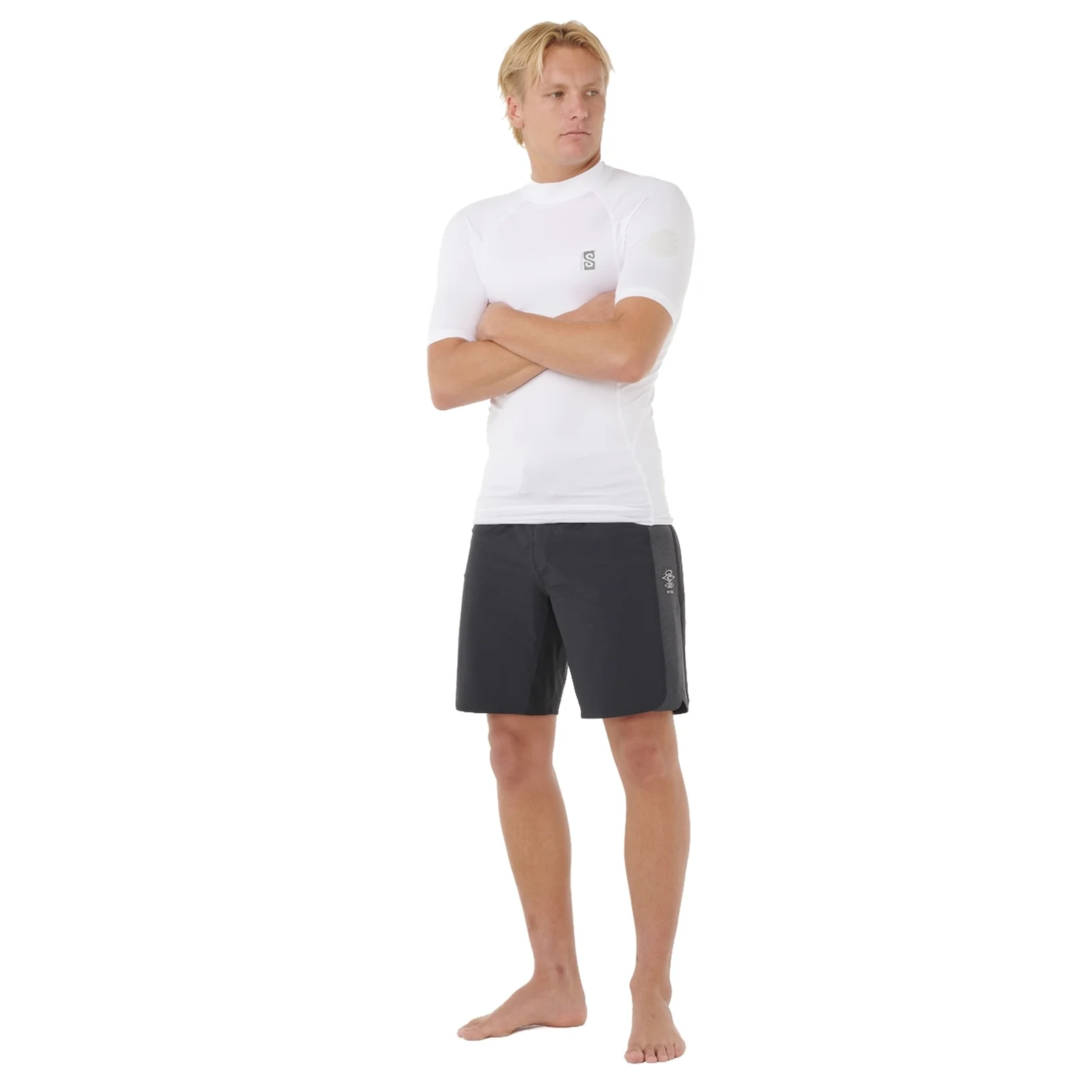 Rip Curl Mens Search Performance Short Sleeve Rash Vest - Image 2