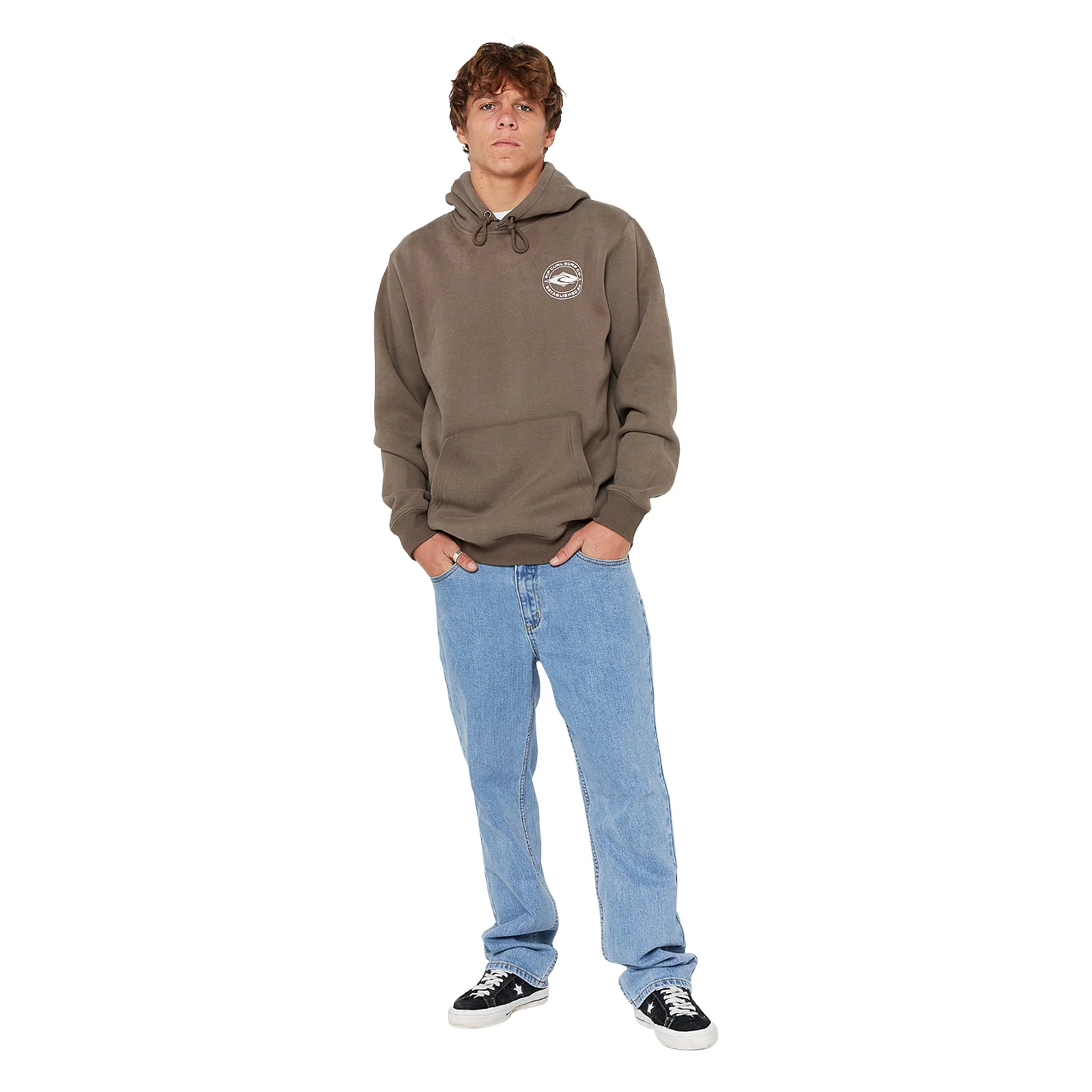 Rip Curl Mens Staple Back Print Logo Hoodie - Image 12