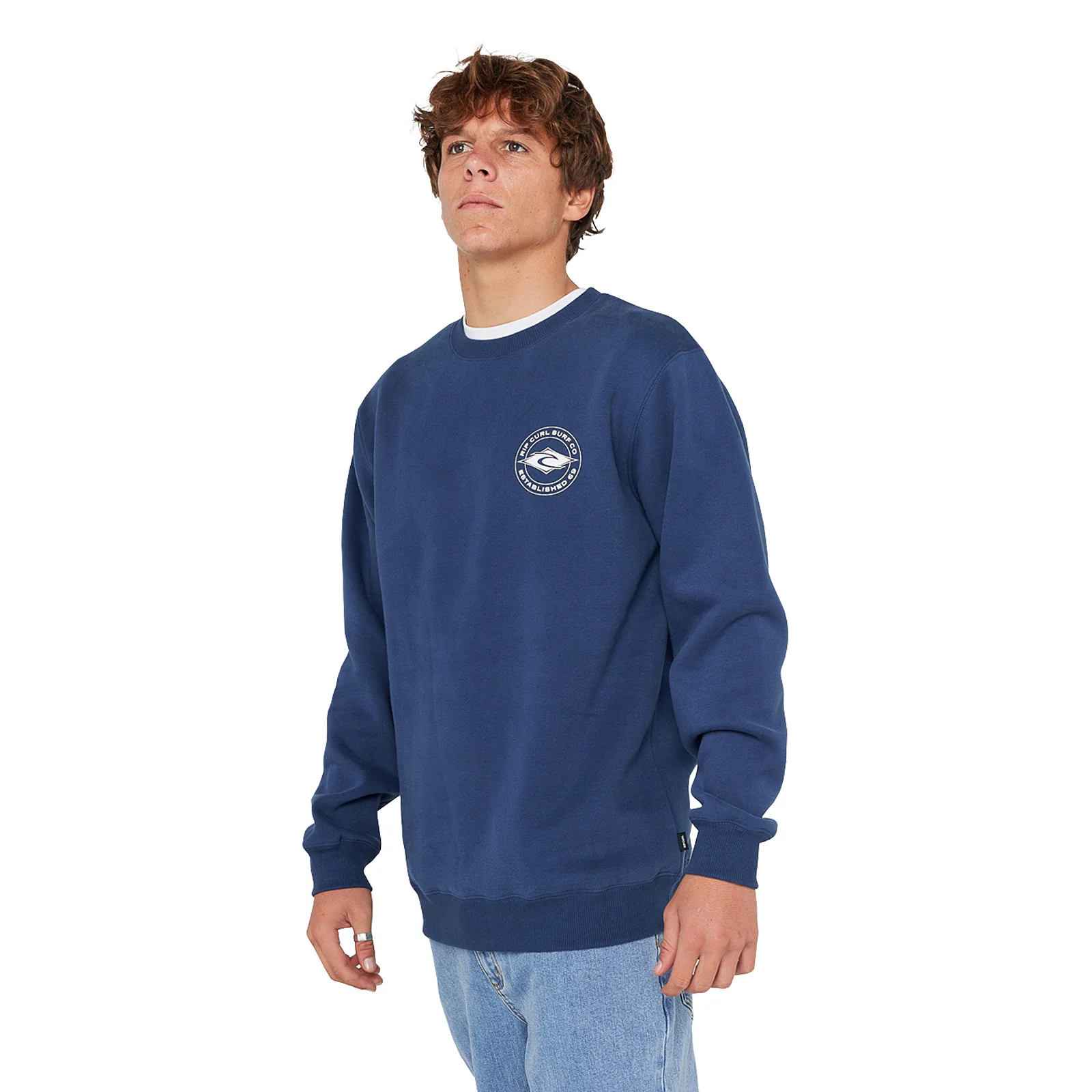 Rip Curl Mens Staple Crew Neck Graphic Logo Sweatshirt - Image 10