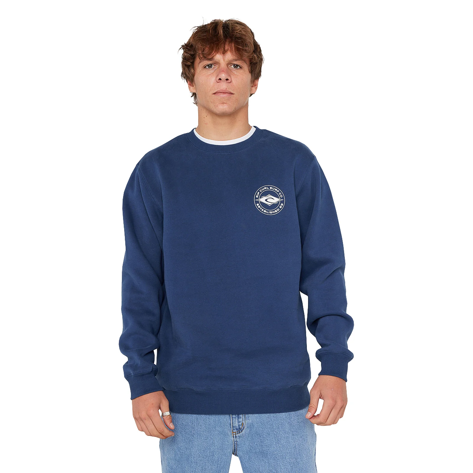 Rip Curl Mens Staple Crew Neck Graphic Logo Sweatshirt - Image 4
