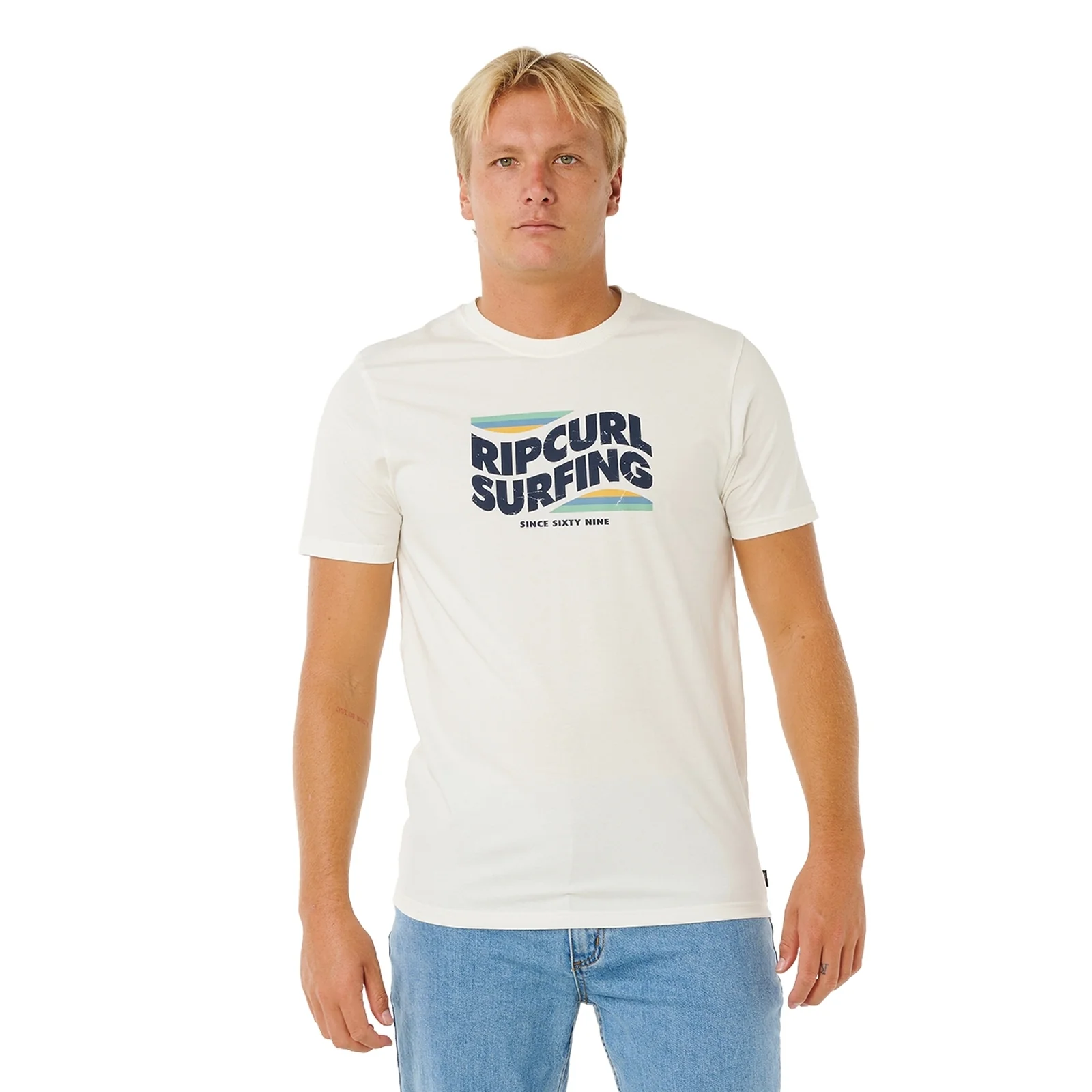 Rip Curl Mens Streamline Big logo Short Sleeve T-Shirt - Image 3