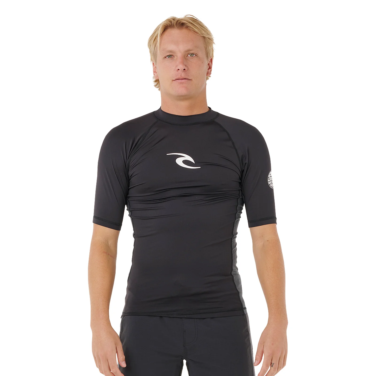 Rip Curl Mens Waves Short Sleeve Rash Vest - Image 2