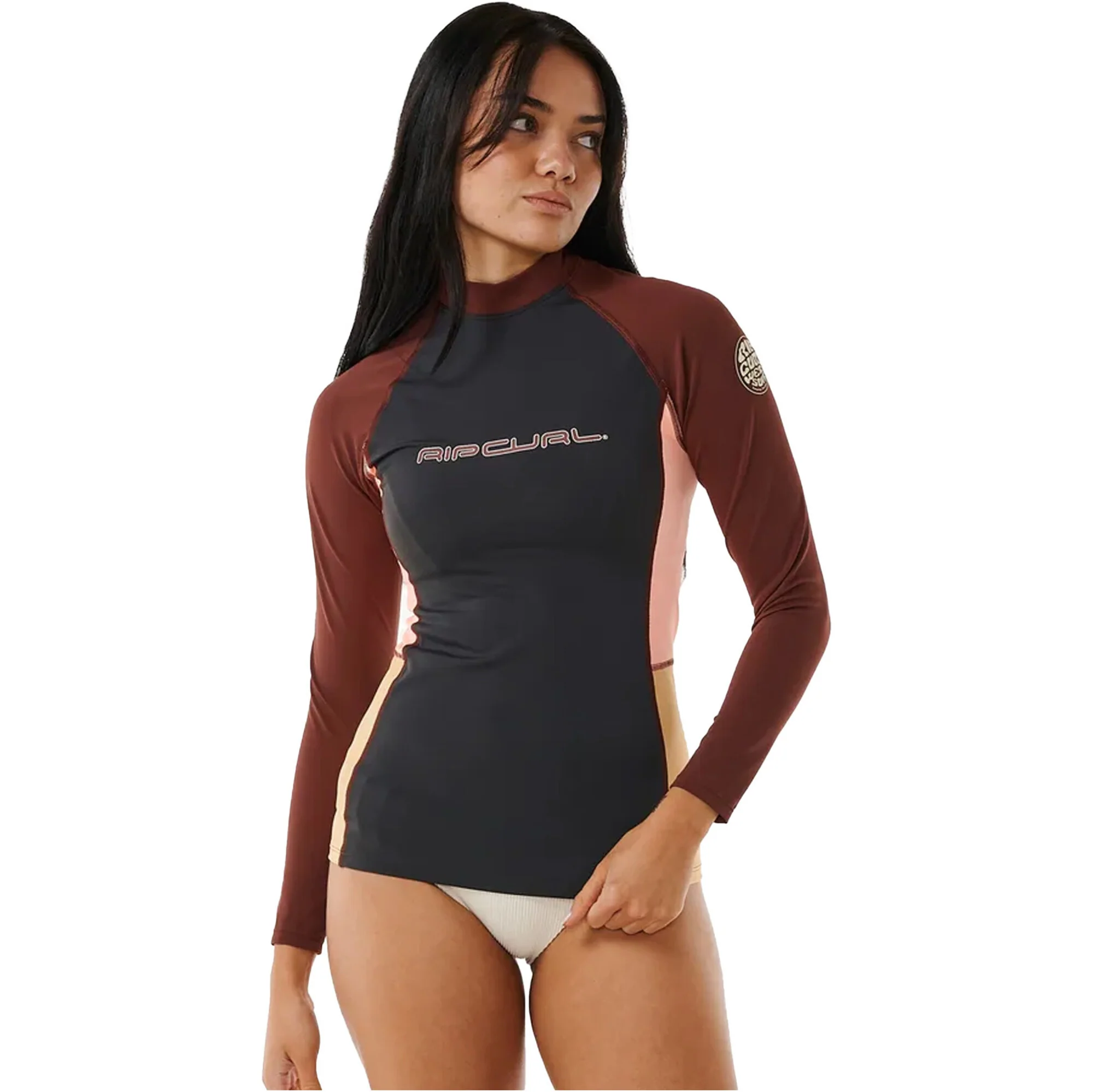 Rip Curl Womens Block Party Long Sleeve UV Protect Rash Vest - Image 5