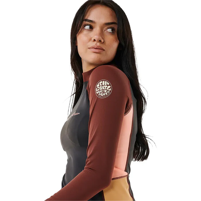 Rip Curl Womens Block Party Long Sleeve UV Protect Rash Vest - Image 7