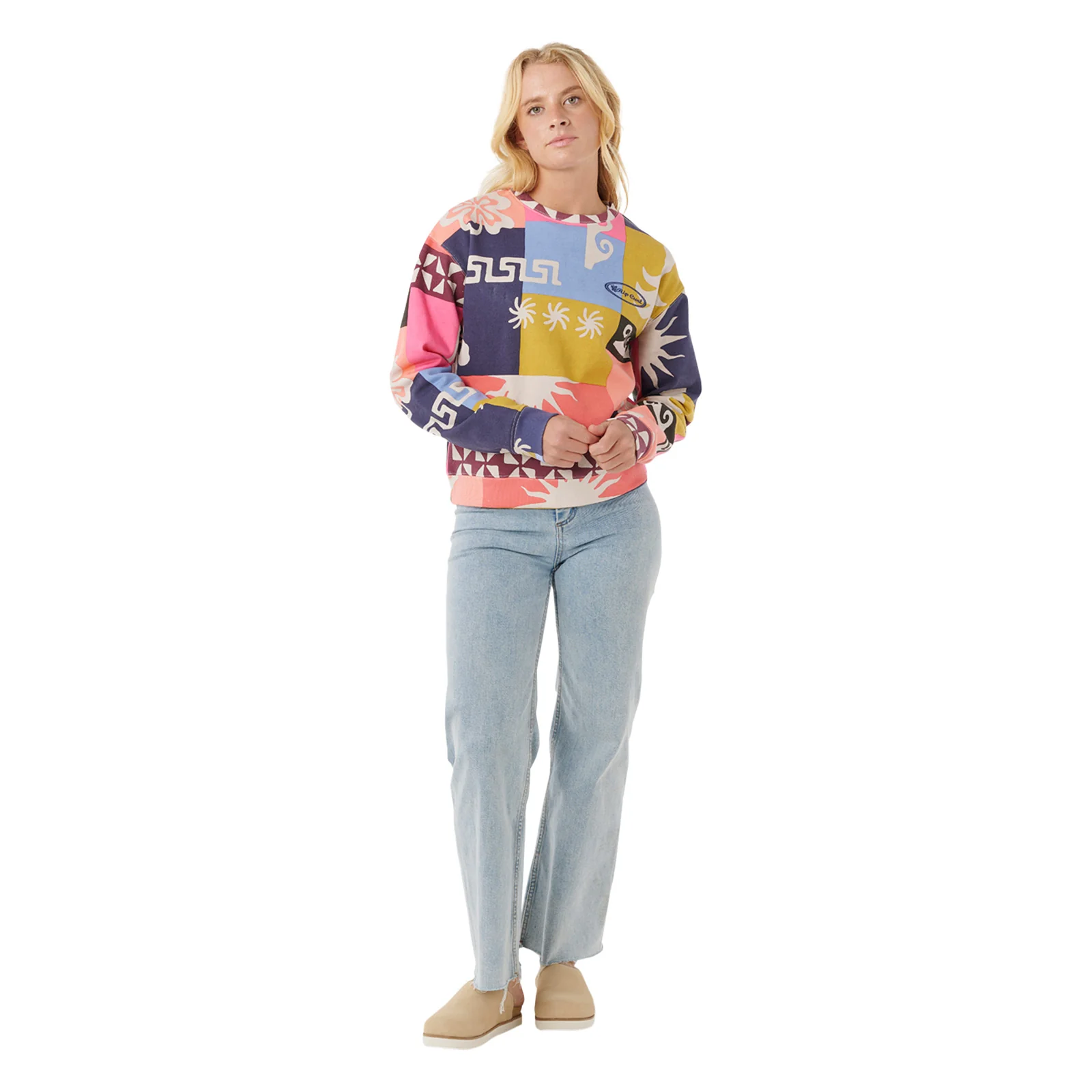Rip Curl Womens Keepsakes Crew Neck Print Storm Half Zip Fleece - Image 4