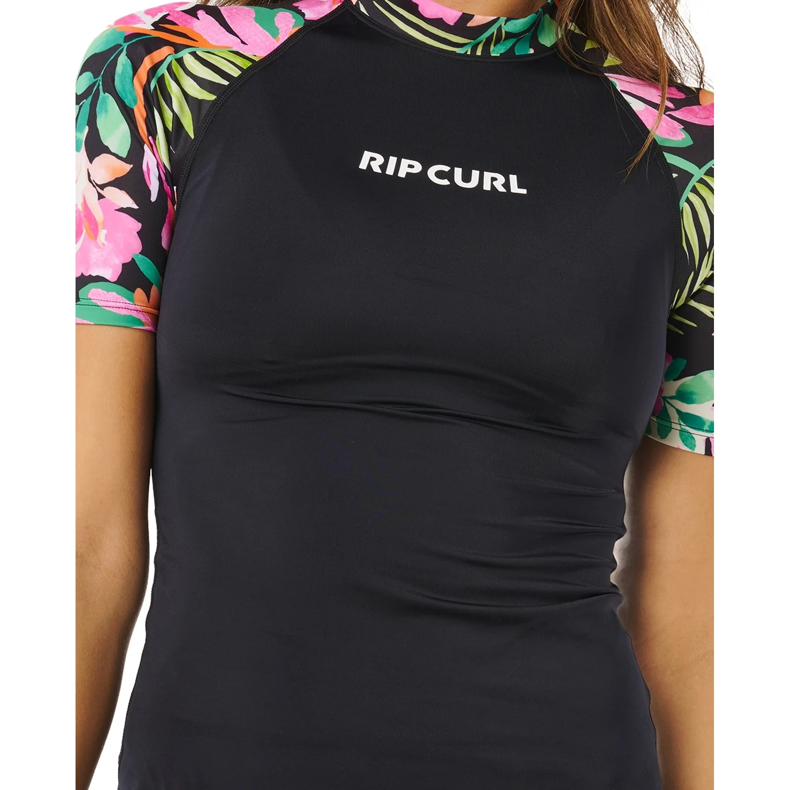 Rip Curl Womens Molokai Floral Insert Short Sleeve Rash Vest - Image 3