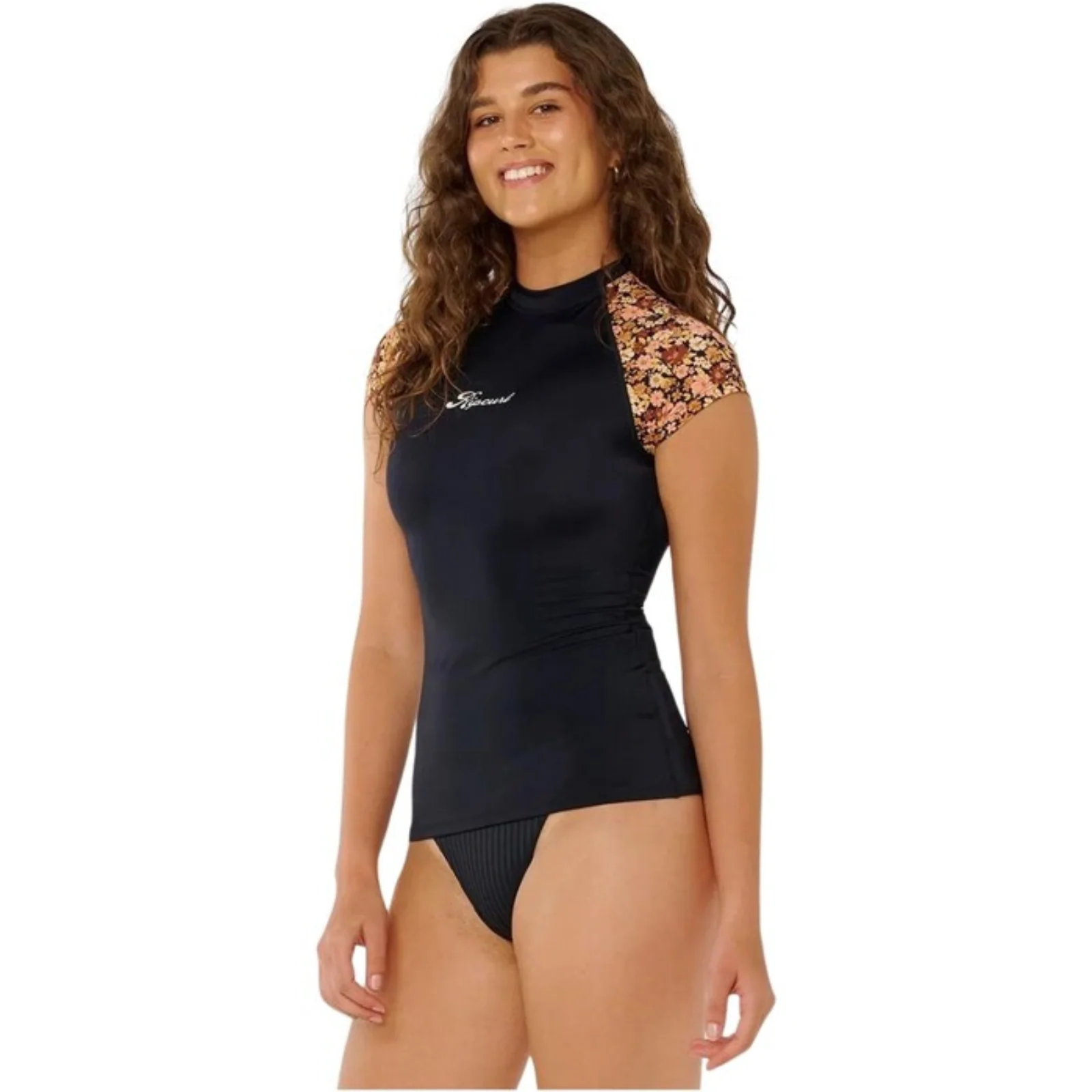 Rip Curl Womens Sea Of Dreams UV Protect Short Sleeve Rash Vest - Image 6