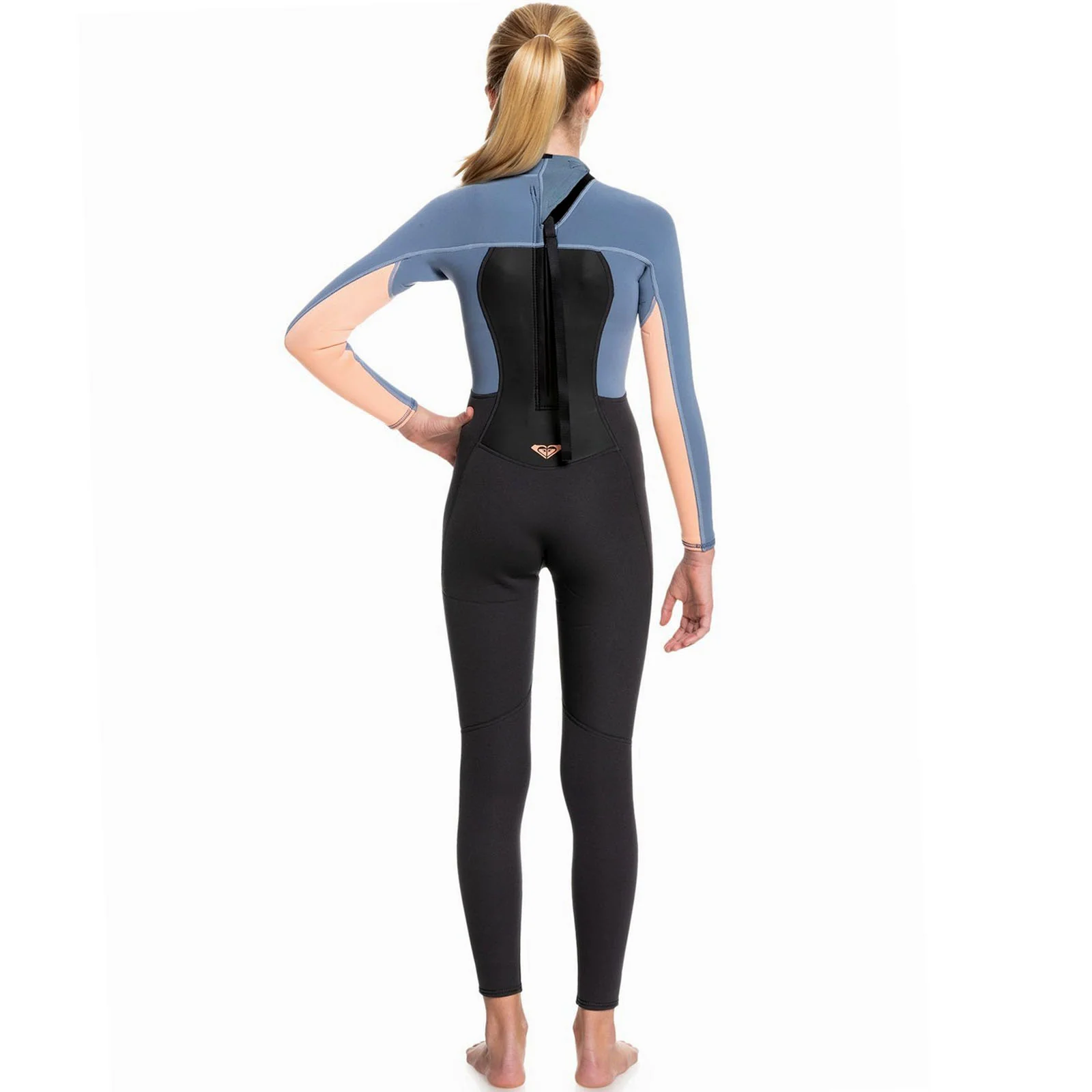 Roxy Kids 3/2mm Prologue Back Zip Full Length Wetsuit - Cloud Black - Image 2