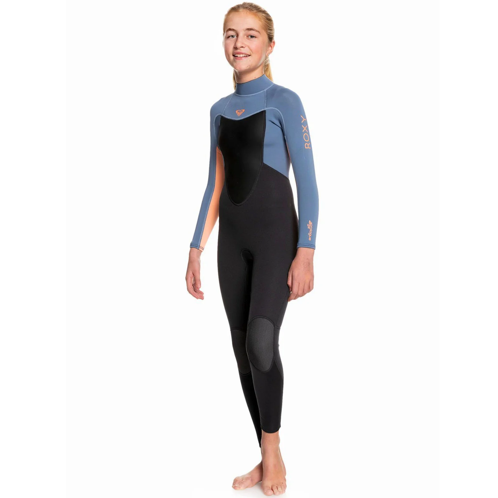 Roxy Kids 3/2mm Prologue Back Zip Full Length Wetsuit - Cloud Black - Image 3