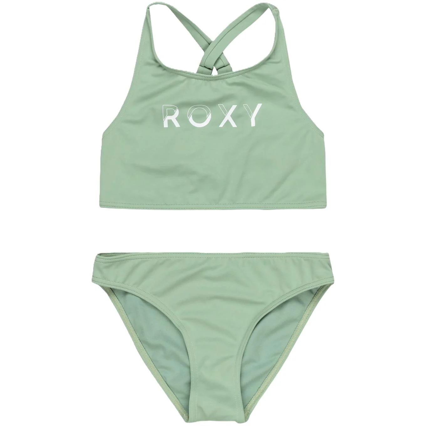 Roxy Kids Solid Active Crop Top Set Swimsuit