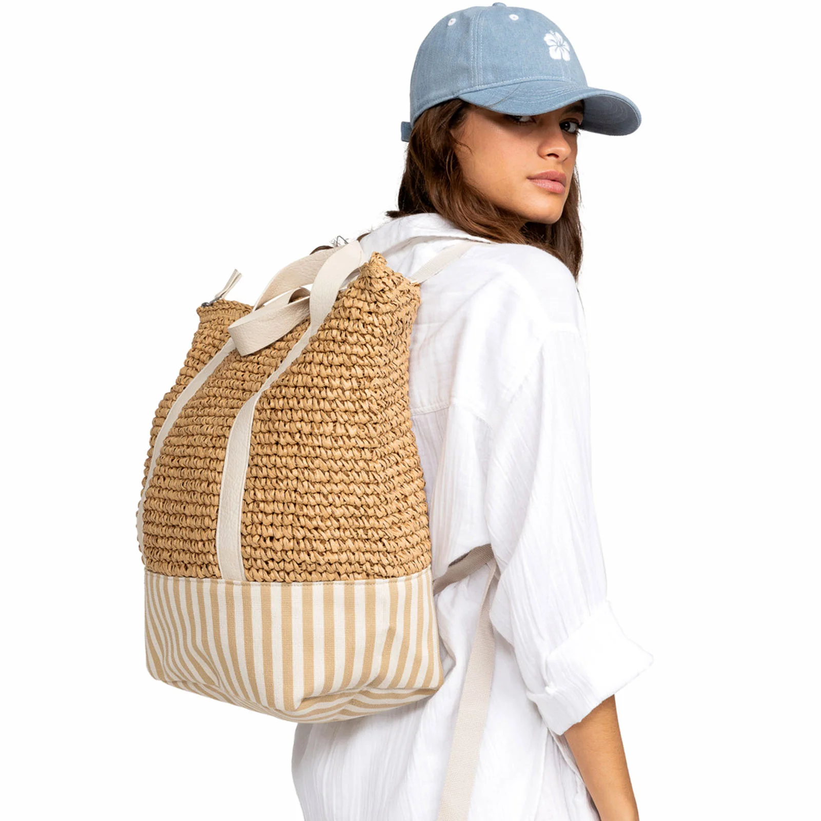 Roxy Womens Beach Lover 21L Straw Backpack - Natural - Image 5