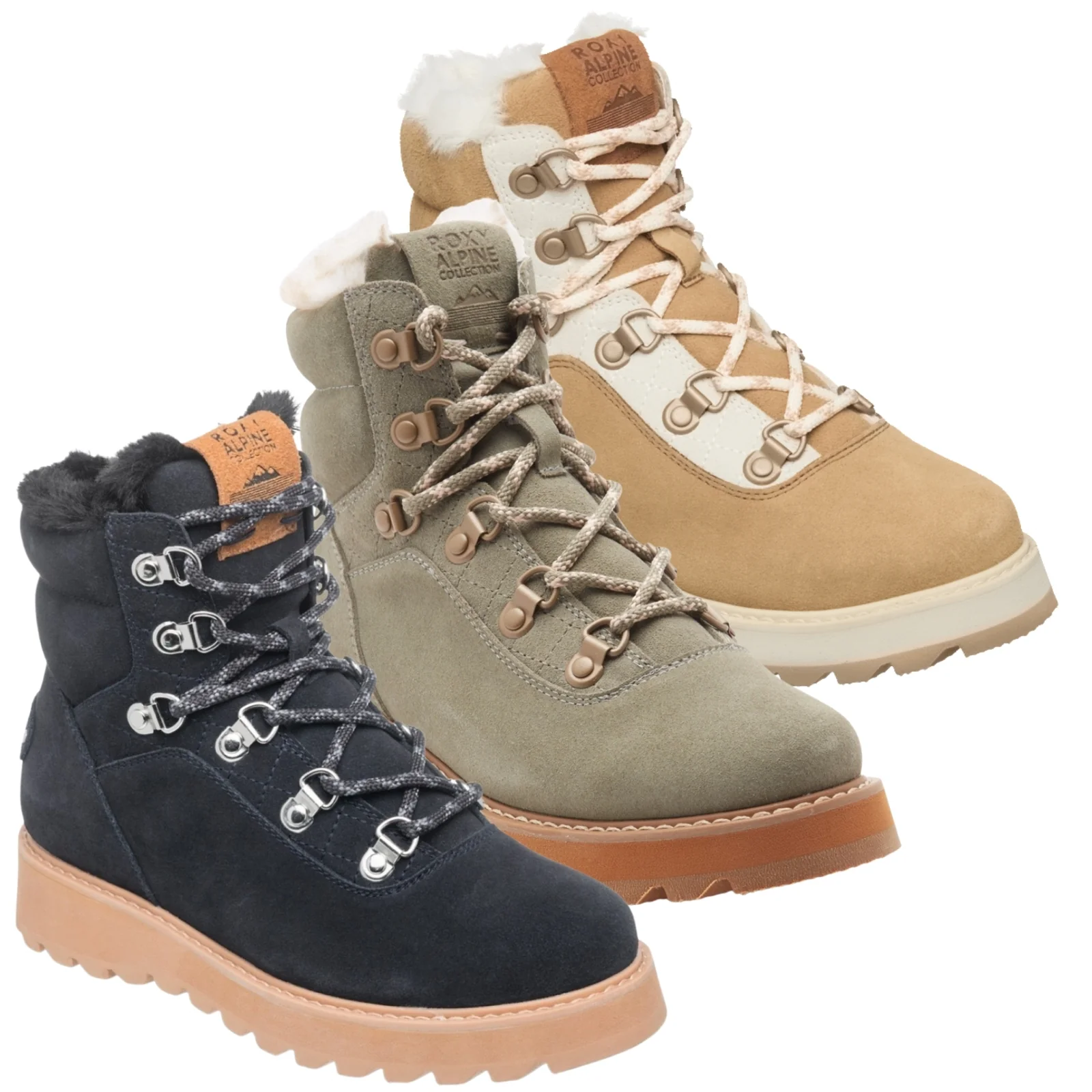 Roxy Womens Bradie Thermal Insulated Leather Snow Boots