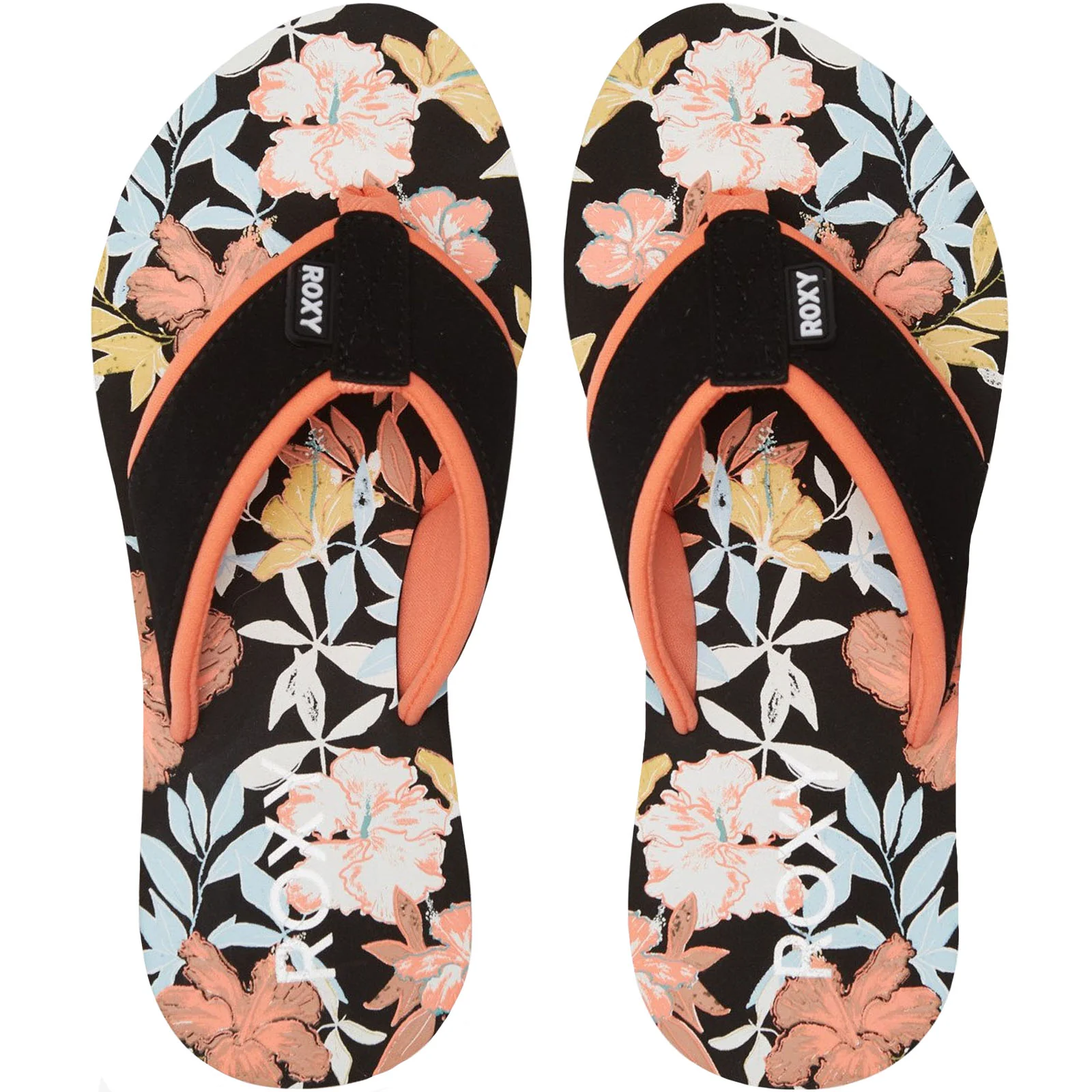 Roxy Womens Coastin Floral Flip Flops - Image 2
