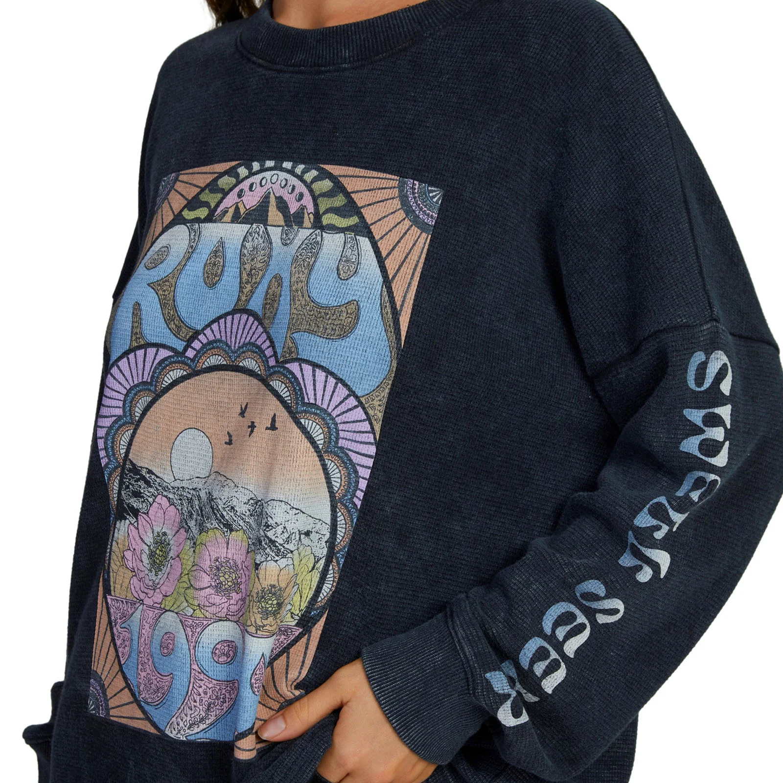 Roxy Womens East Side Pullover Crew Neck Sweatshirt - Image 4
