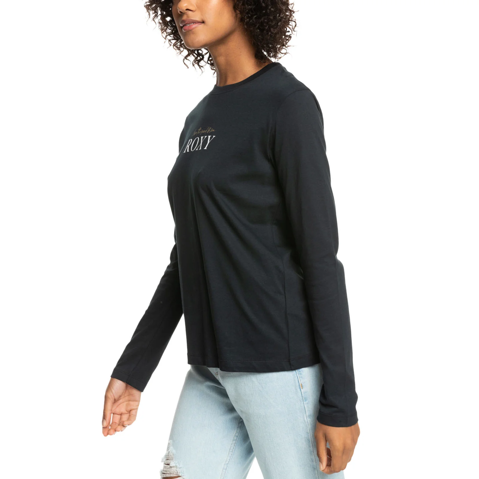 Roxy Womens I Am From The Atlantic Long Sleeve Crew Neck T-Shirt - Anthracite - Image 3