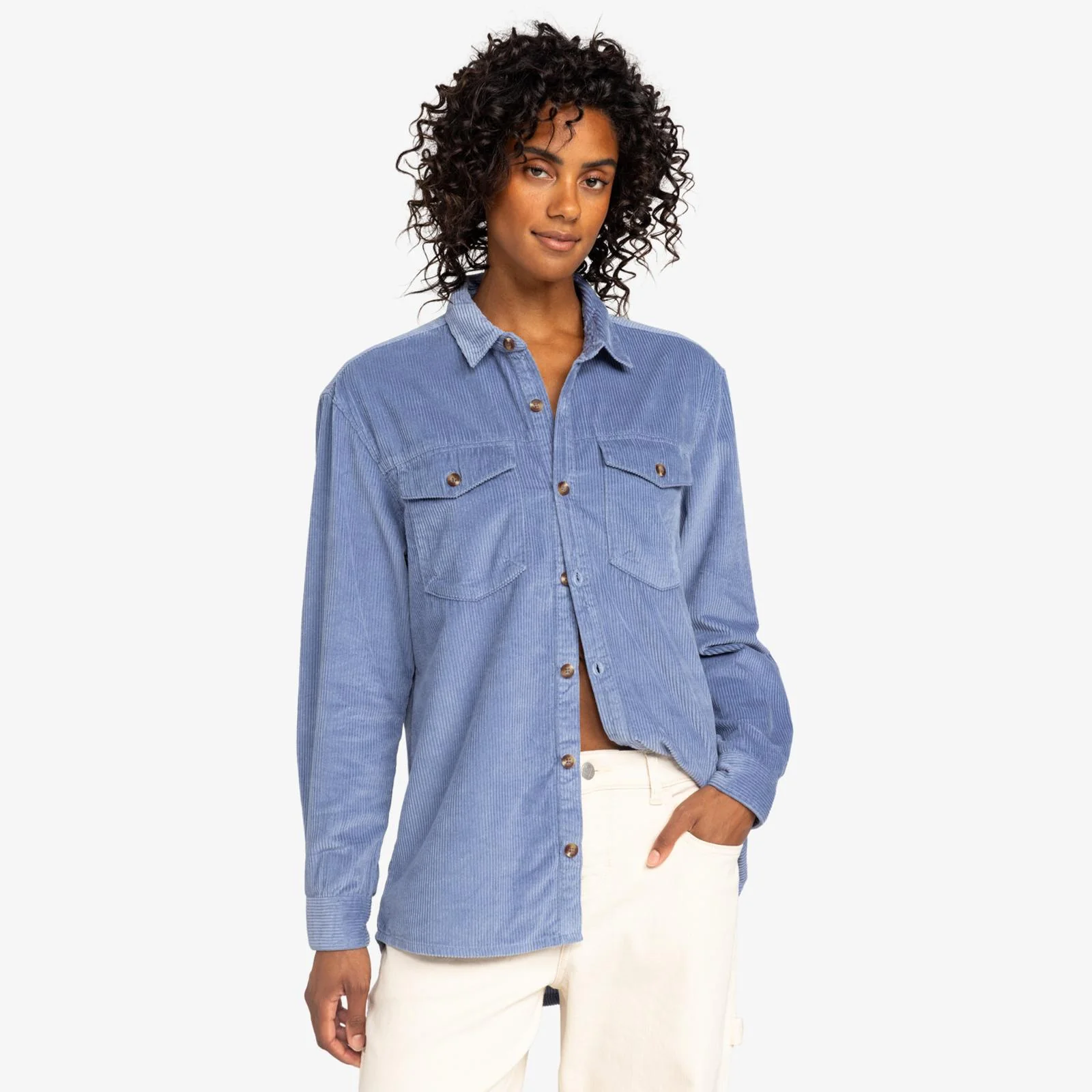 Roxy Womens Let It Go Long Sleeve Boyfriend Shirt - Image 4