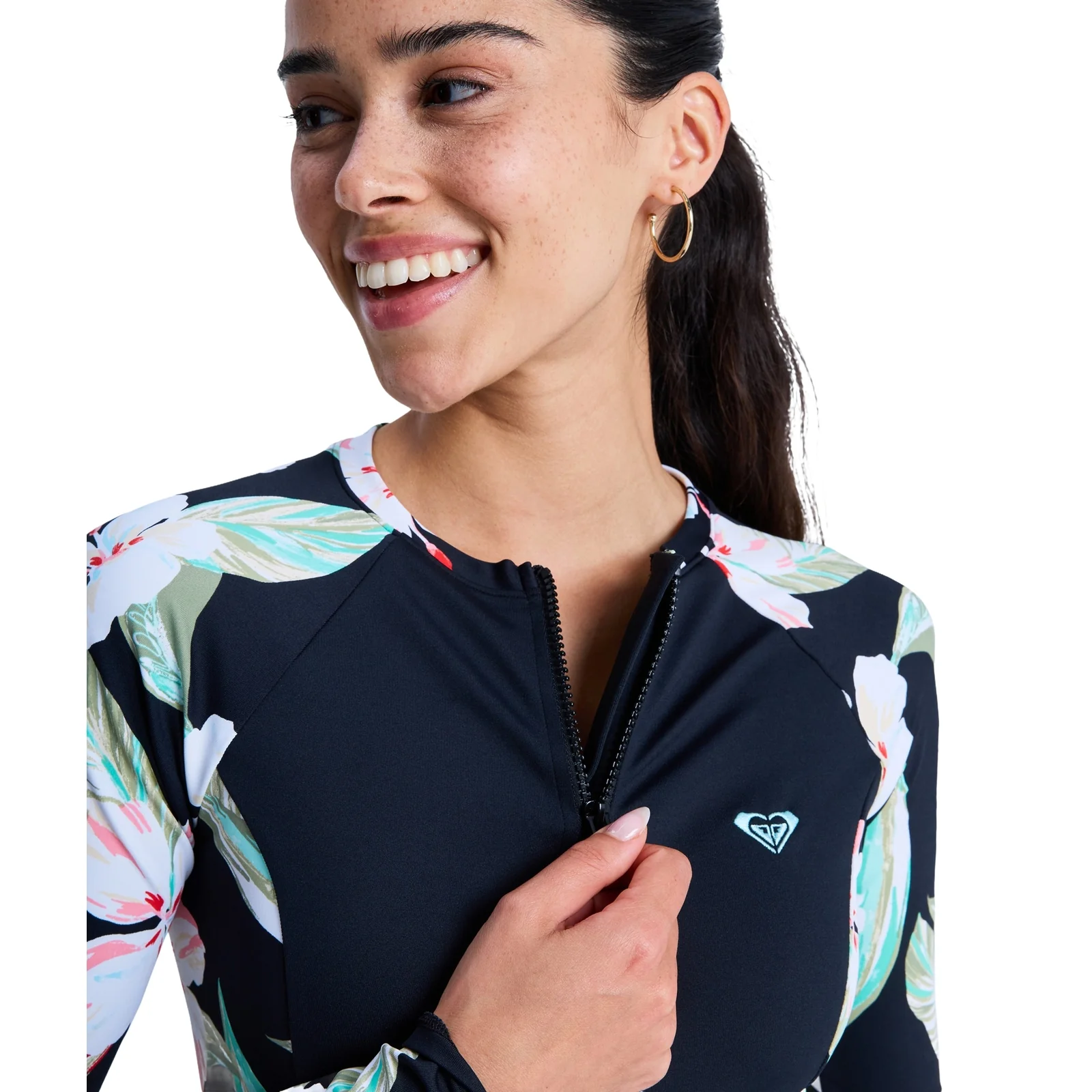 Roxy Womens LS Zip Lycra Long Sleeve Rash Vest - Image 4