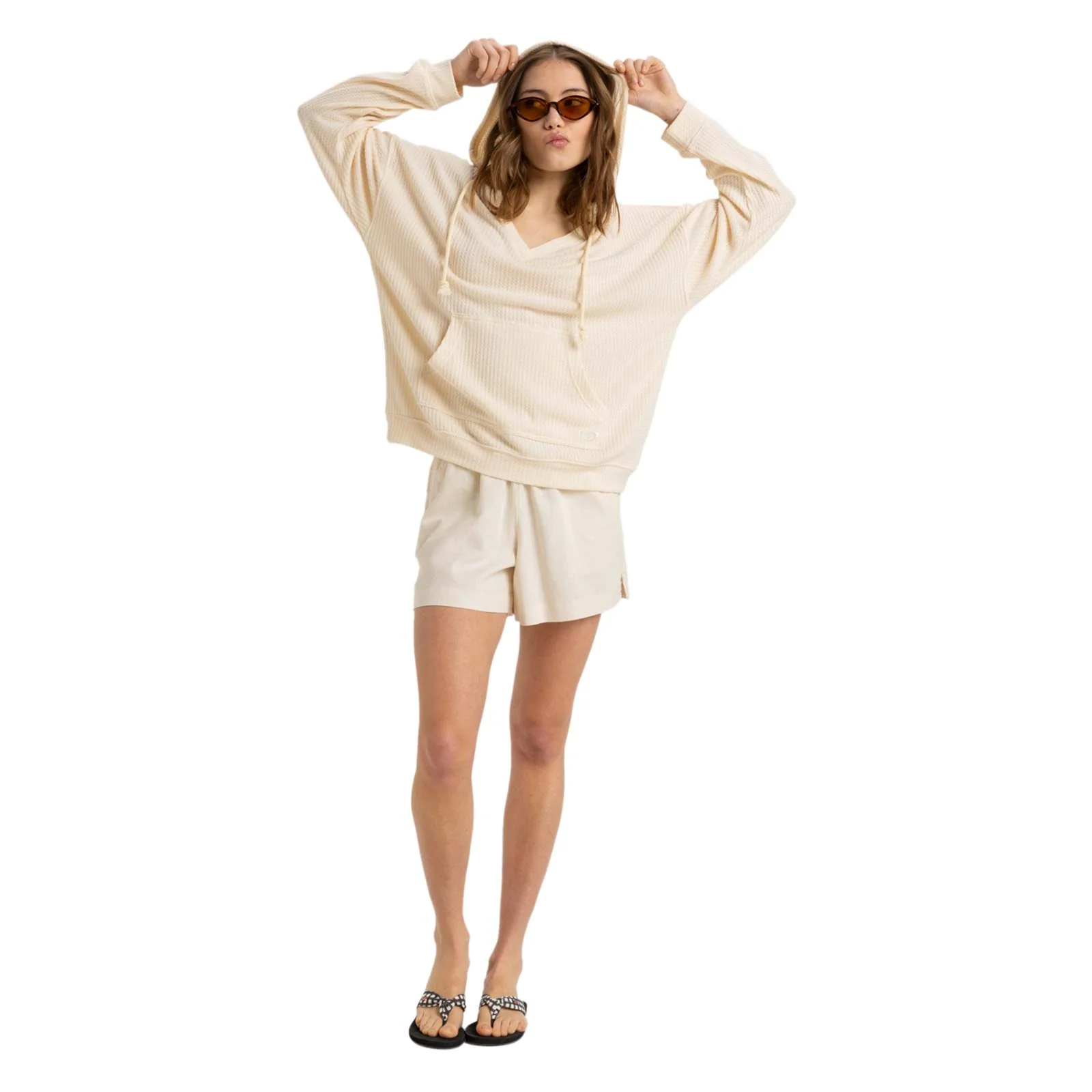 Roxy Womens Ocean Drive Oversized Knit Hoodie - Image 4