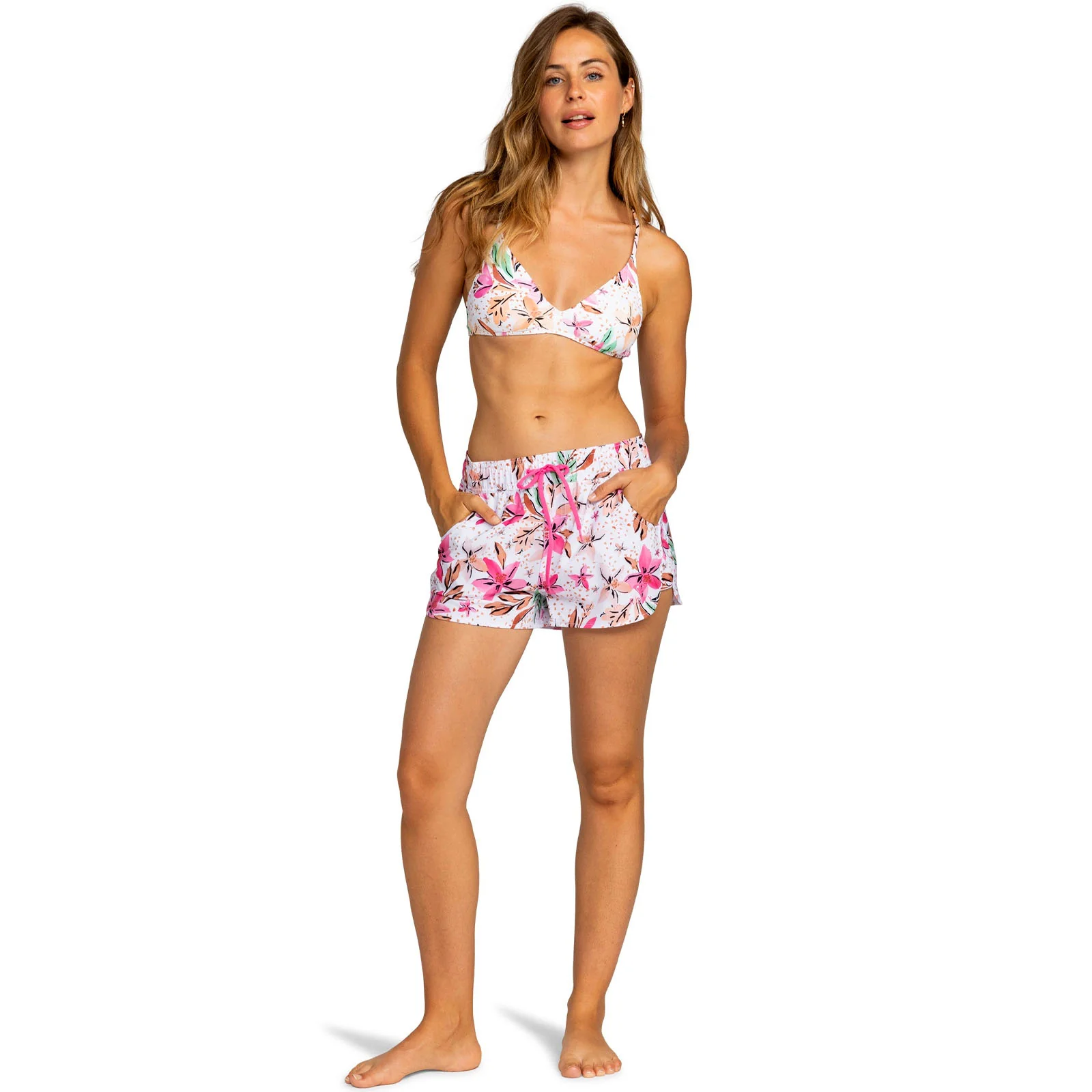 Roxy Womens Roxy Wave Printed 2" Swim Swimming Boardshorts - Image 9