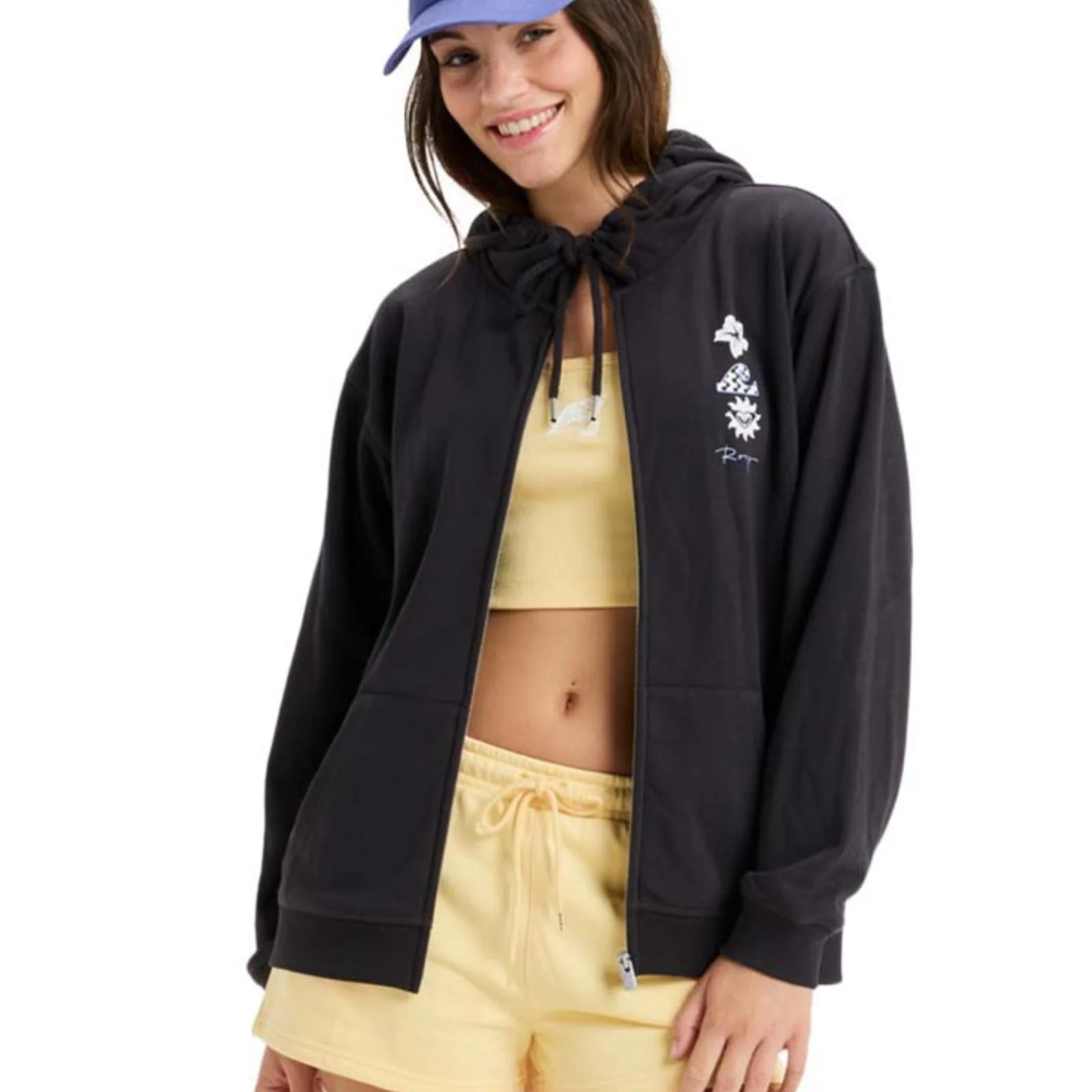 Roxy Womens Surf Stoked Zip Terry Art Hoodie - Image 3