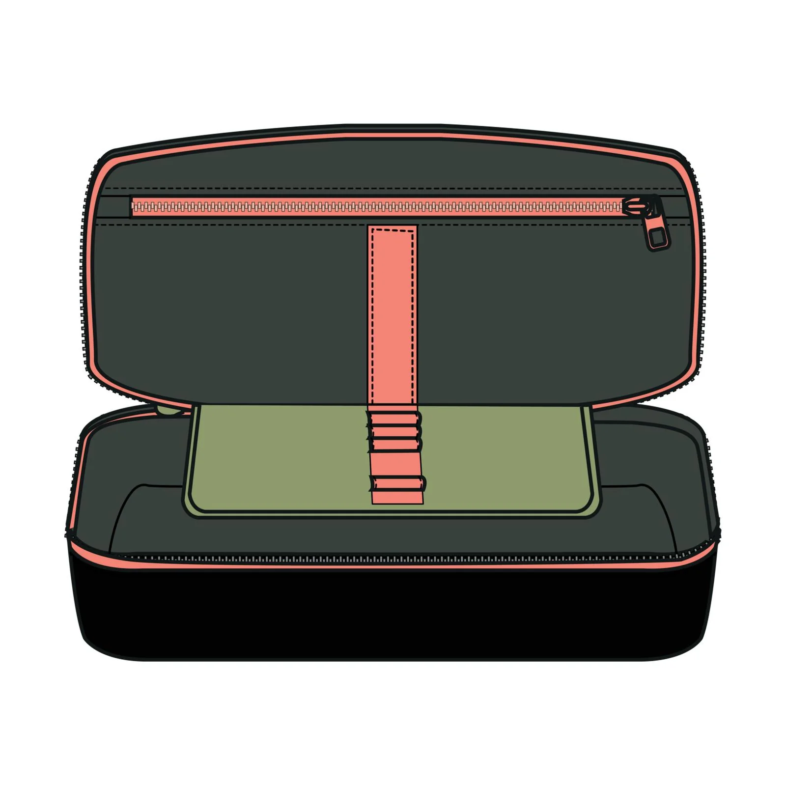 Roxy Womens Take Me Away Pencil Case - Oil Green - Image 4