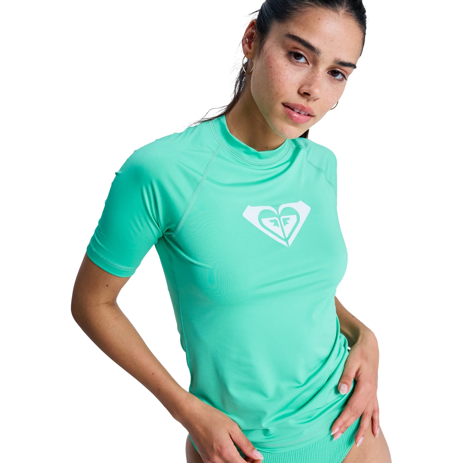 Roxy Womens Whole Hearted UPF 50 Short Sleeve Rash Vest - Image 50