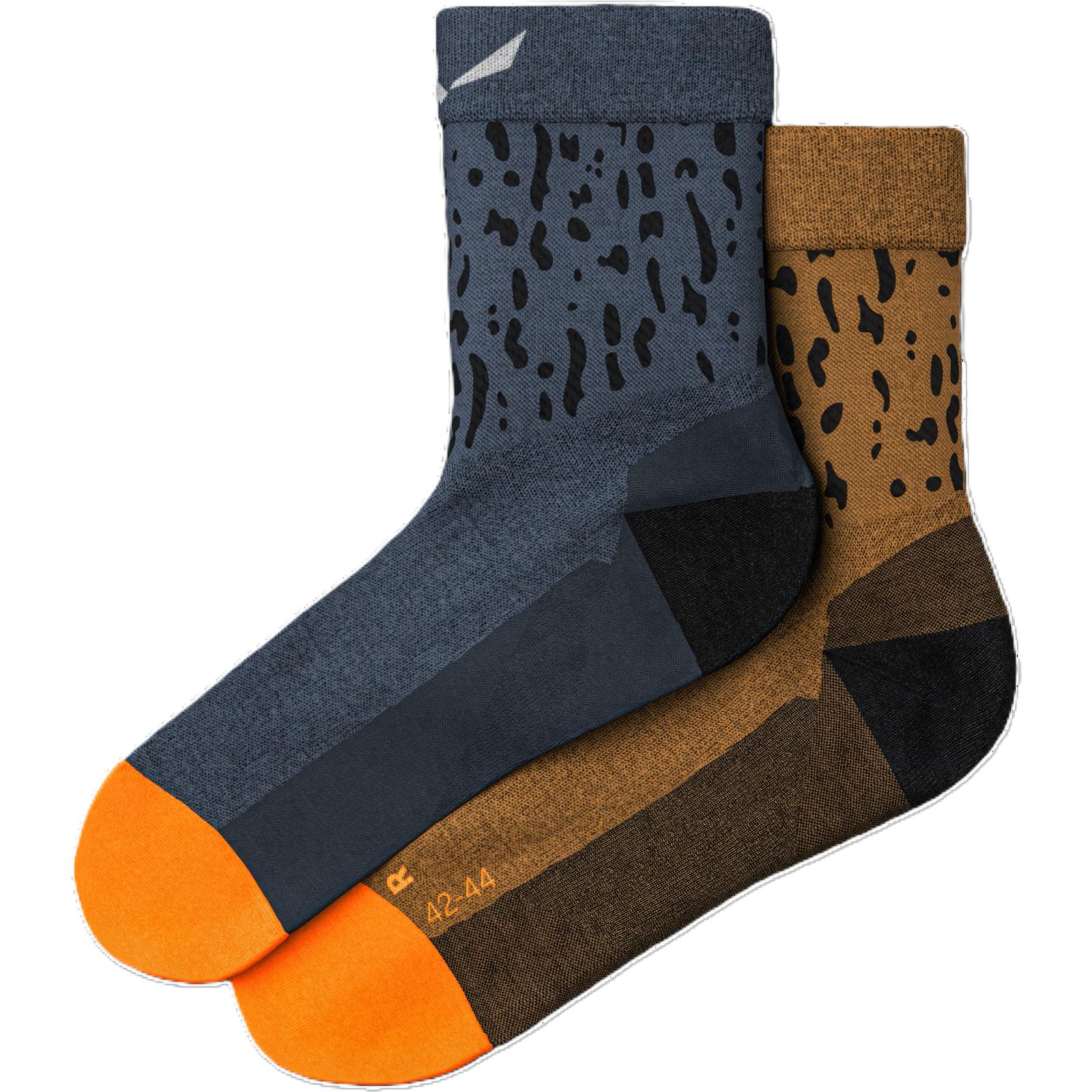 Salewa Mens Mountain Trainer Sal One Pair Merino Odd Walking Socks - Java Blue - Image 2