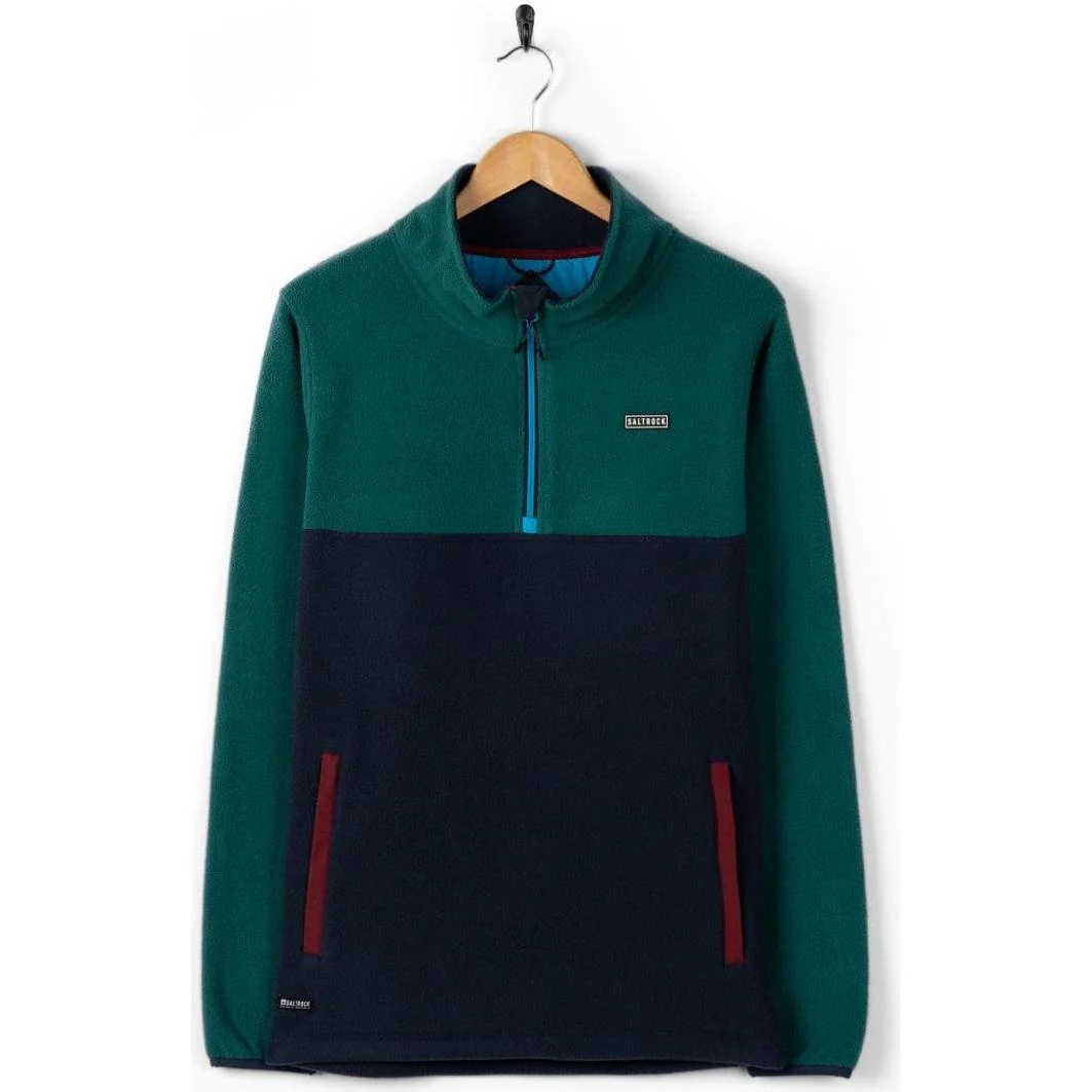 Saltrock Mens Theo Block Micro Half Zip Fleece - Image 6