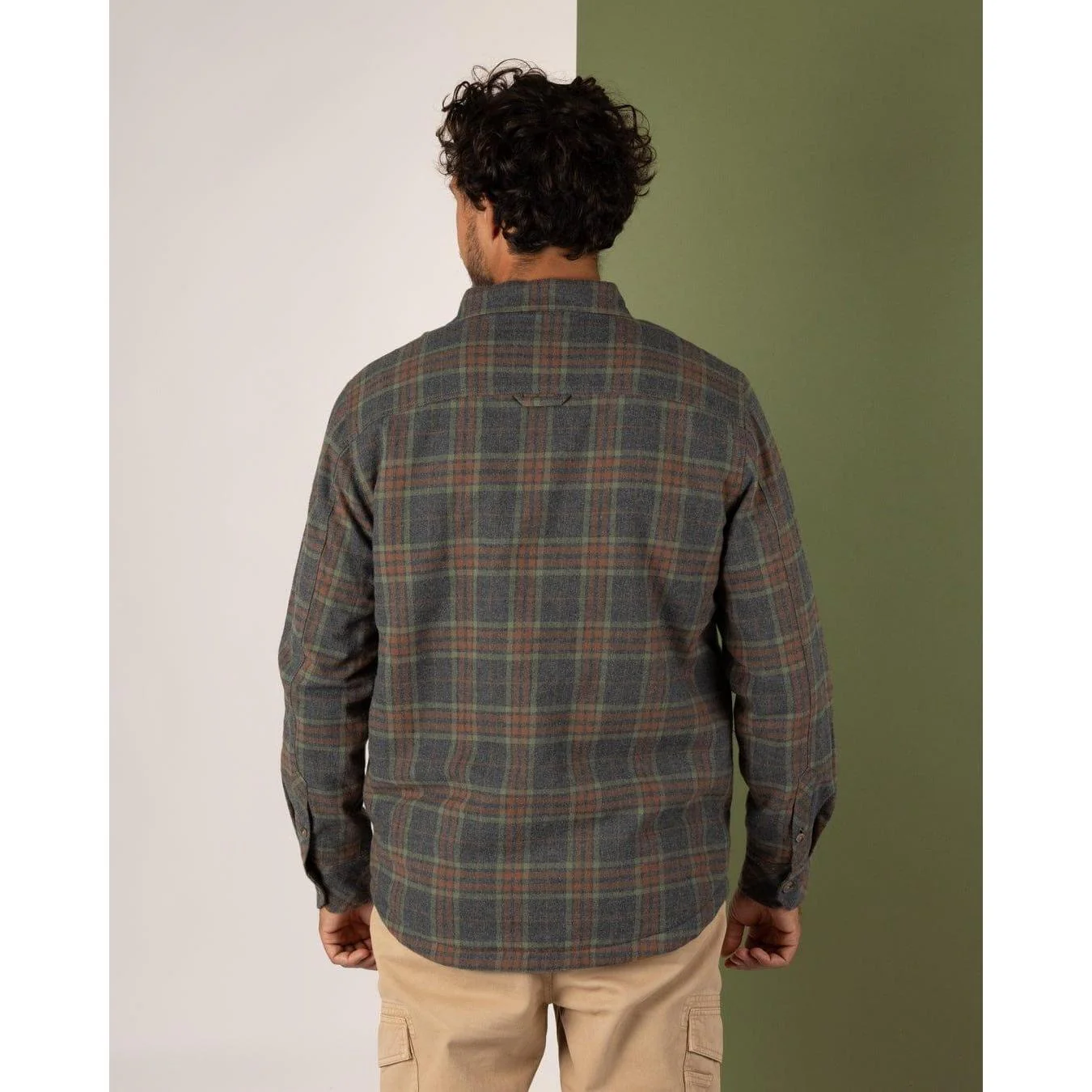 Saltrock Mens Woody Sherpa Lined Shacket Long Sleeve Shirt - Image 2
