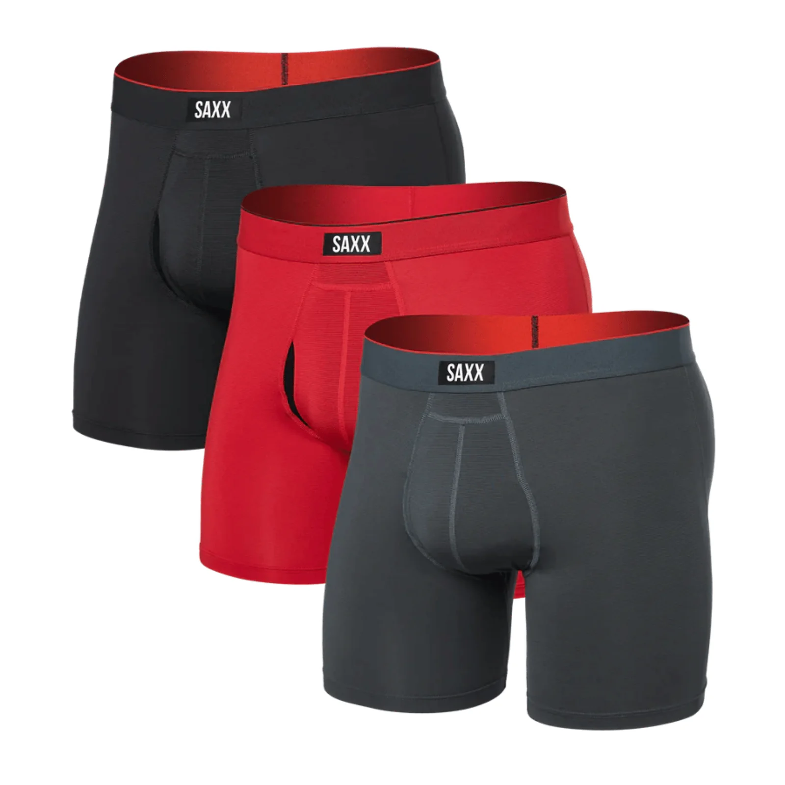 Saxx Mens Multi-Sport Mesh 3 Pack Boxer Shorts - Image 2