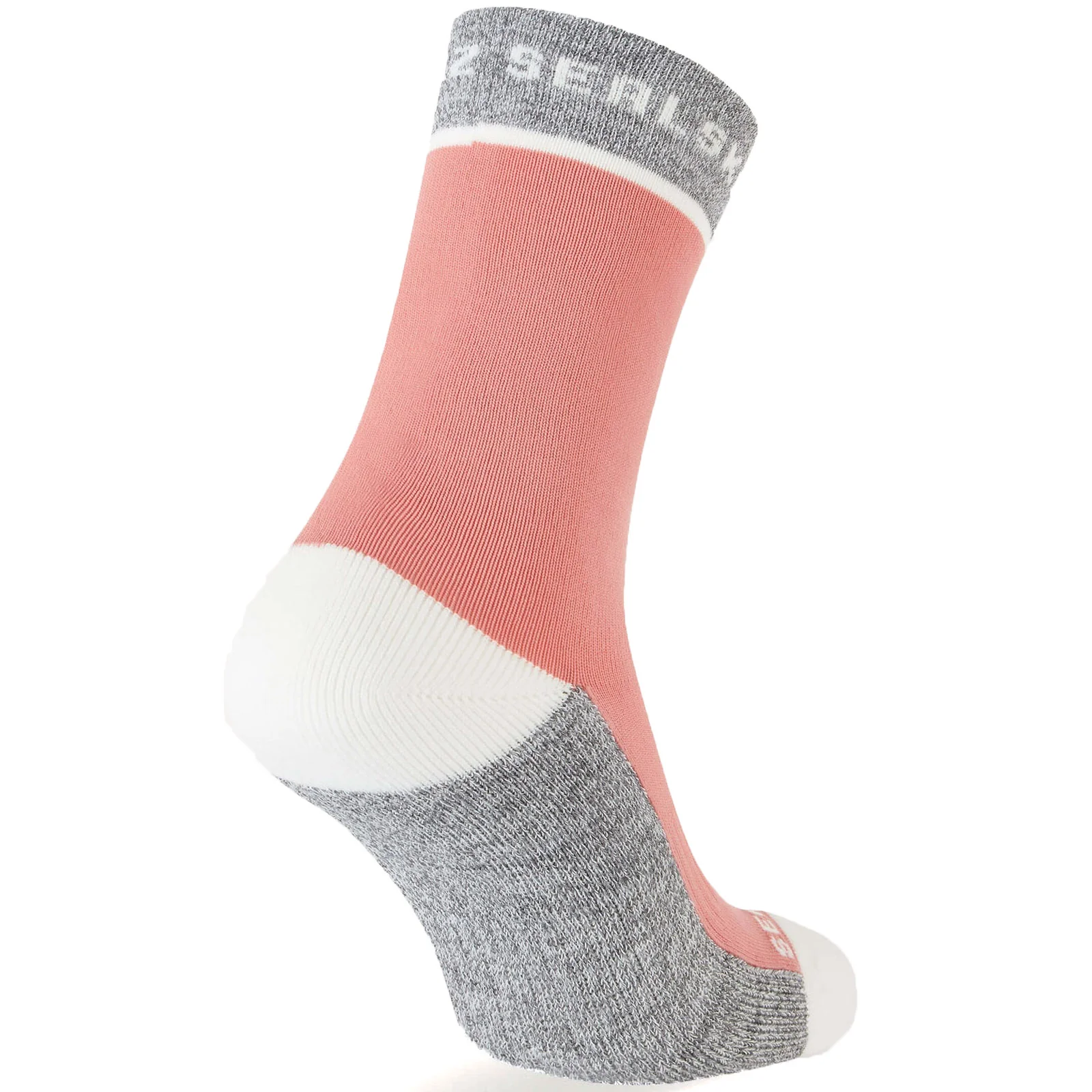 Sealskinz Womens Foxley Mid Length Quick Dry Socks - Pink/Grey - S/M - Image 2