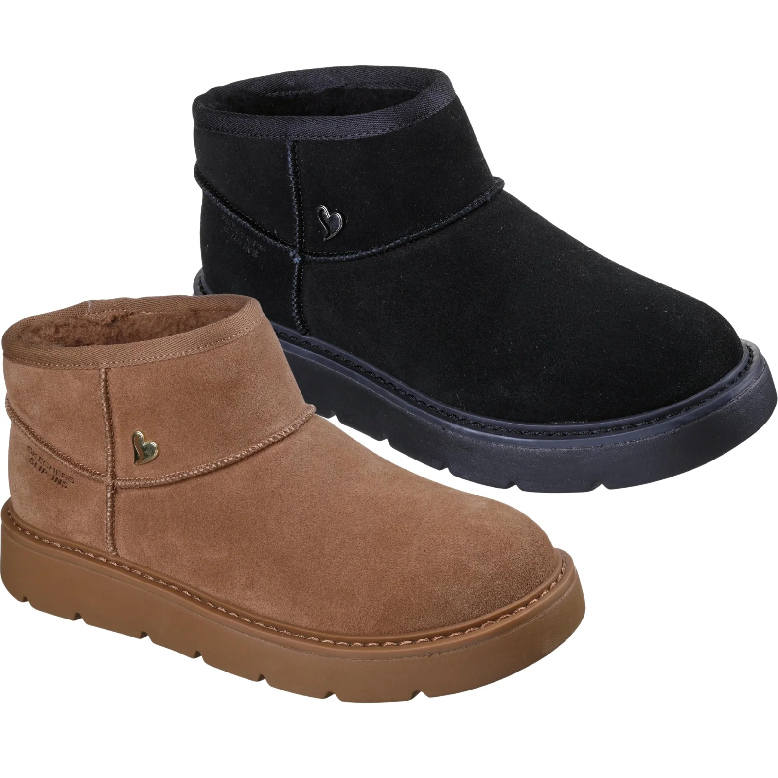 Skechers Womens Cozy Mini Boot Slip-ins Mule