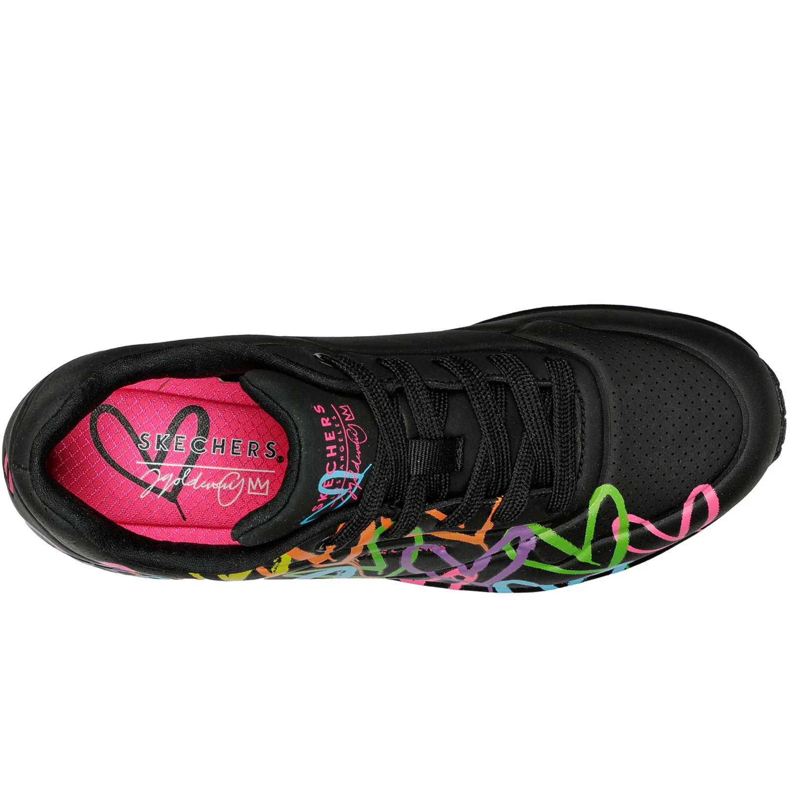 Skechers Womens Uno Highlight Love Memory Foam Trainers - Image 6