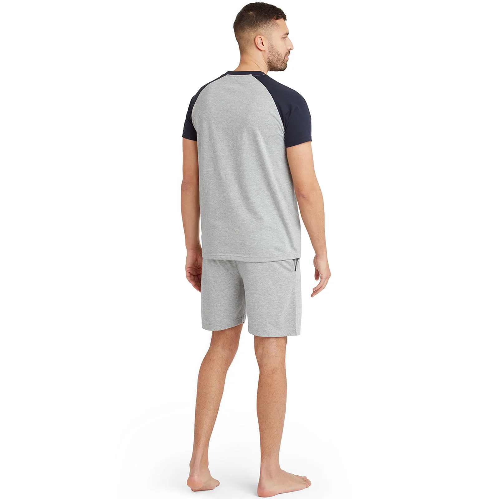 Snuggaroo Mens Raglan Short Sleeve T-Shirt Shorts Pyjama Set - Image 7