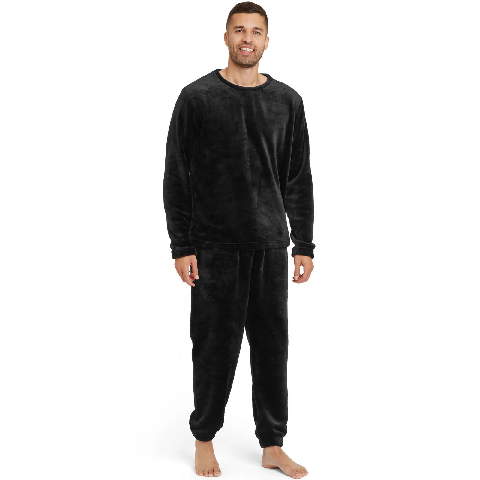 Snuggaroo Mens Soft Fleece Crew Neck Loungewear Set - Image 2