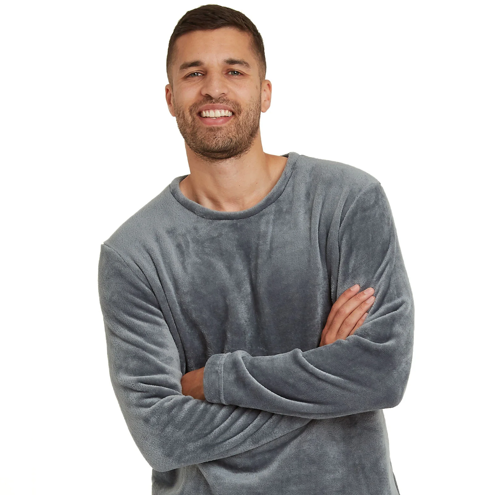 Snuggaroo Mens Soft Fleece Crew Neck Loungewear Set - Image 24