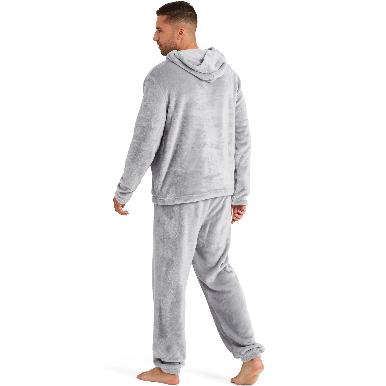 Snuggaroo Mens Soft Fleece Hooded Loungewear Set - Image 8