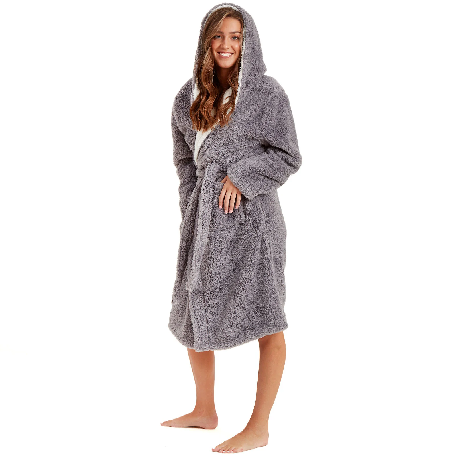 Snuggaroo Womens Soft Hooded Dressing Gown - Image 12