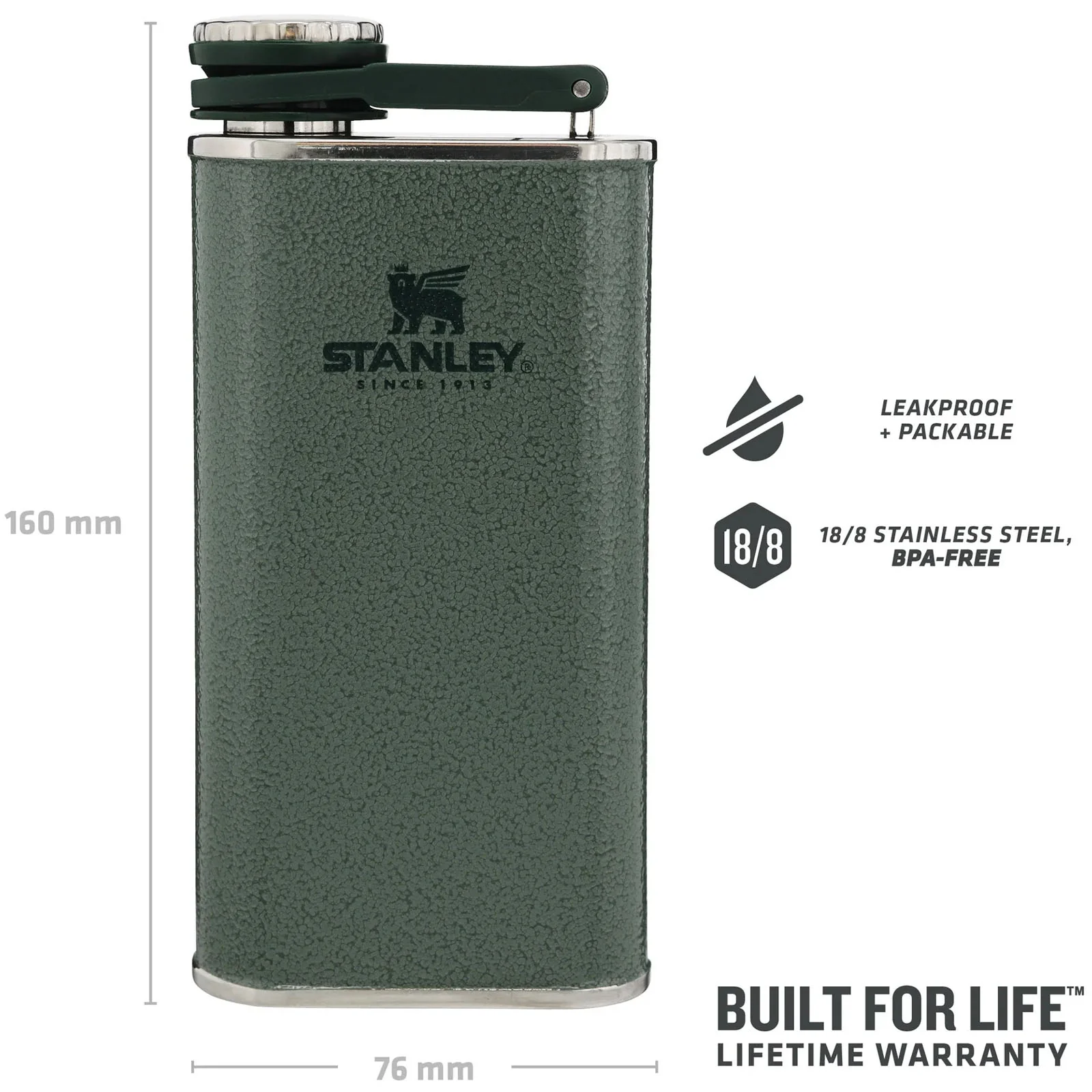 Stanley 0.23L Classic Easy Fill Wide Mouth Travel Hip Flask - Image 6