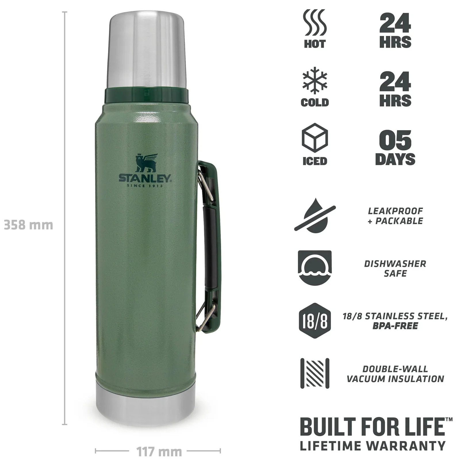 Stanley 1L Classic Legendary Thermal Cold Water Bottle - Image 31