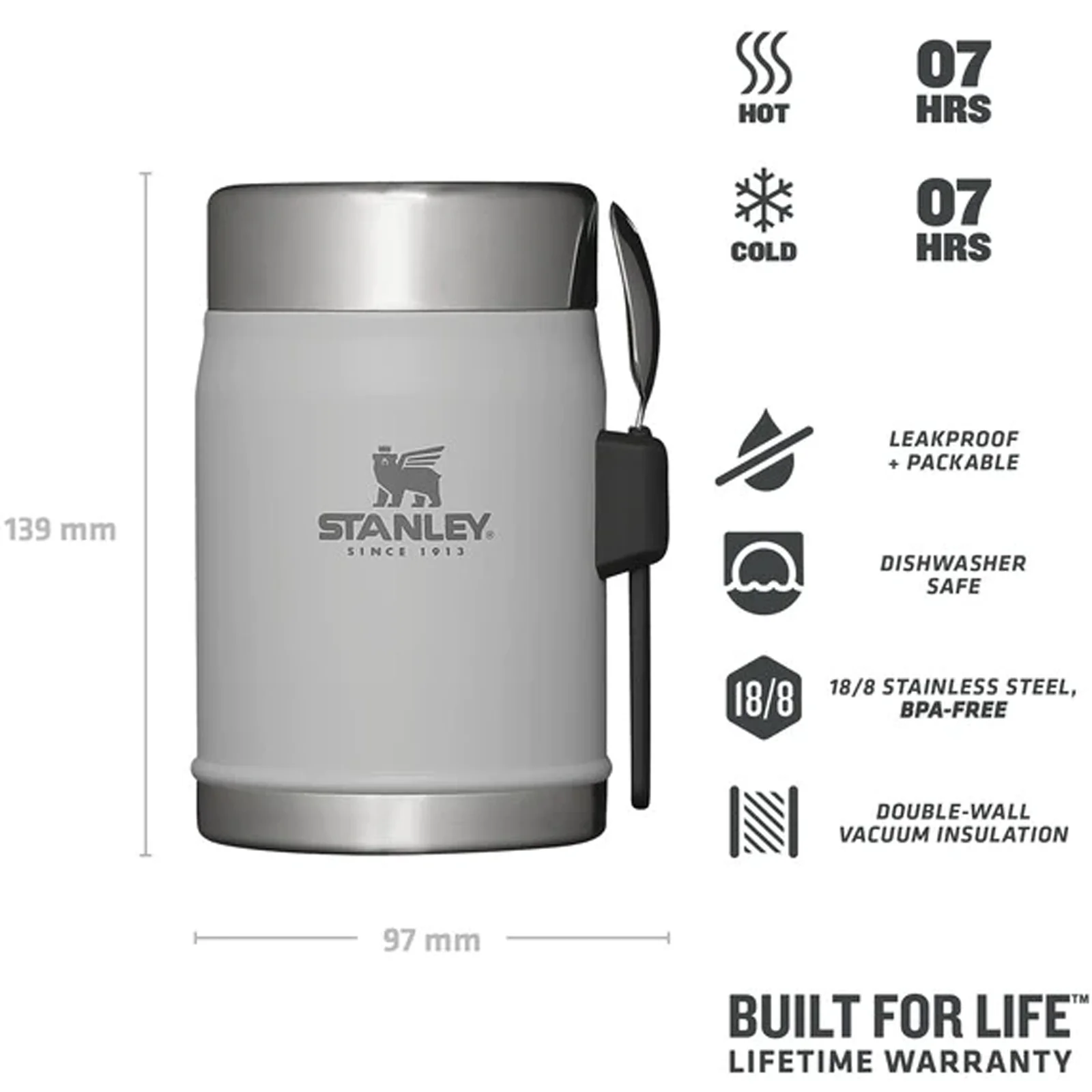 Stanley Classic Legendary 0.4L Thermal Food Jar + Spork - Image 43