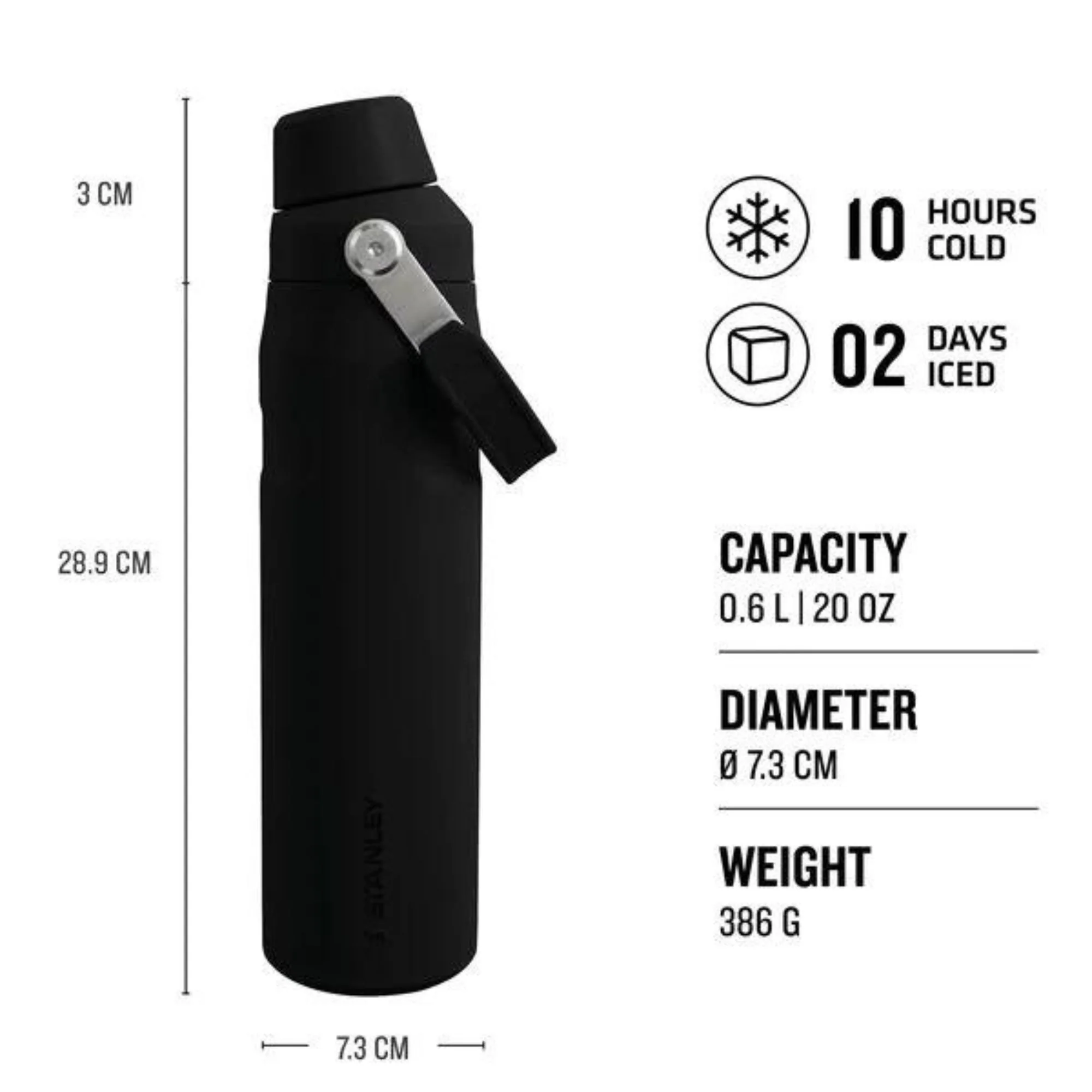 Stanley The IceFlow Fast Flow 0.6L Carry Handle Water Bottle - Image 8