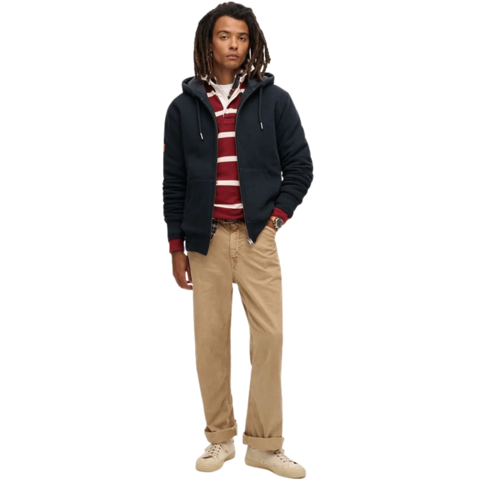 Superdry Mens Borg Lined Full Zip Hoodie - Image 2