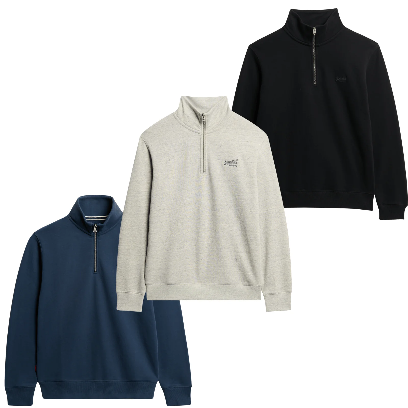 Superdry Mens Essential Logo Half Zip Sweatshirt