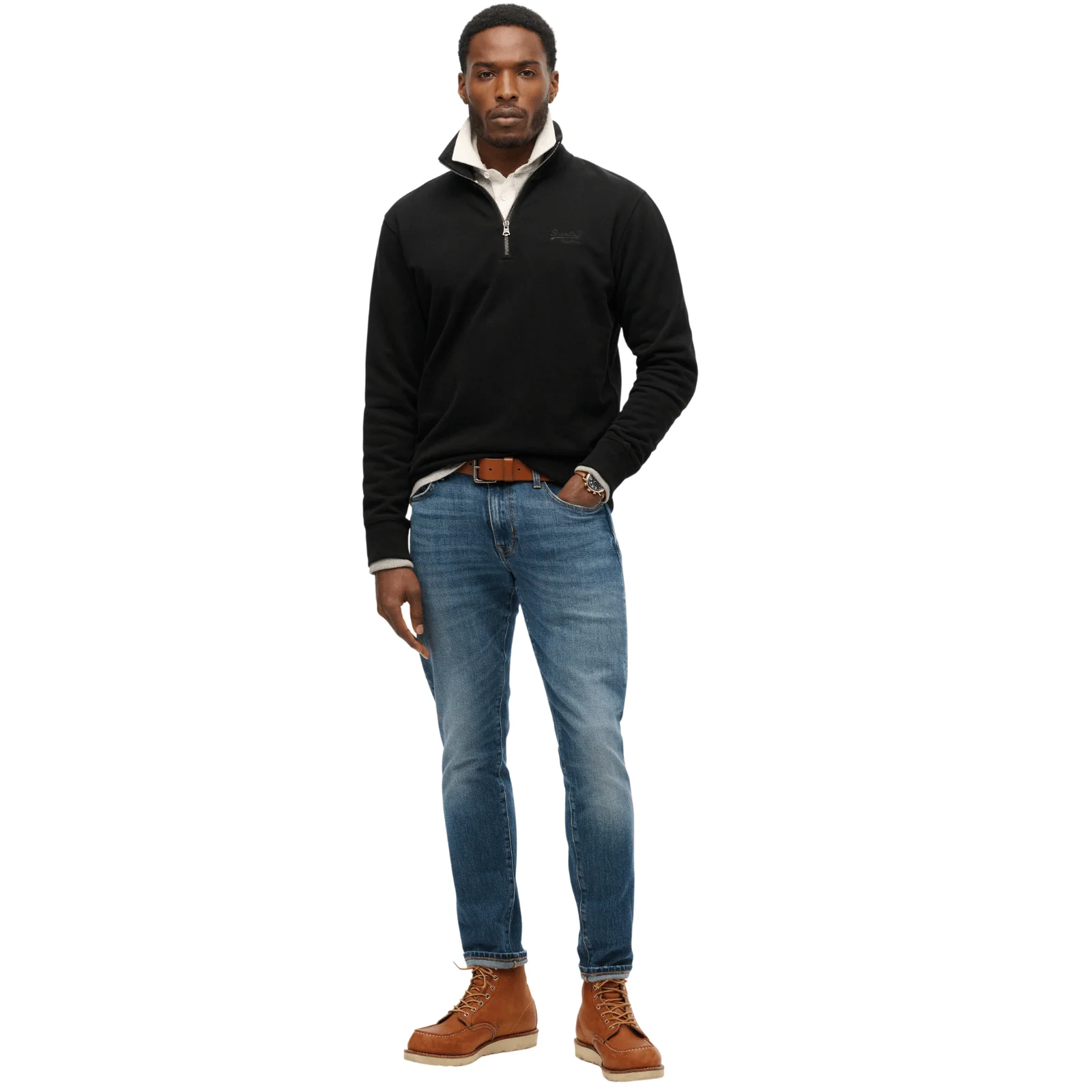 Superdry Mens Essential Logo Half Zip Sweatshirt - Image 11