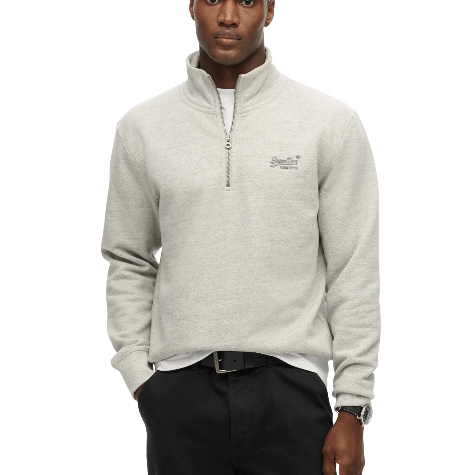 Superdry Mens Essential Logo Half Zip Sweatshirt - Image 3