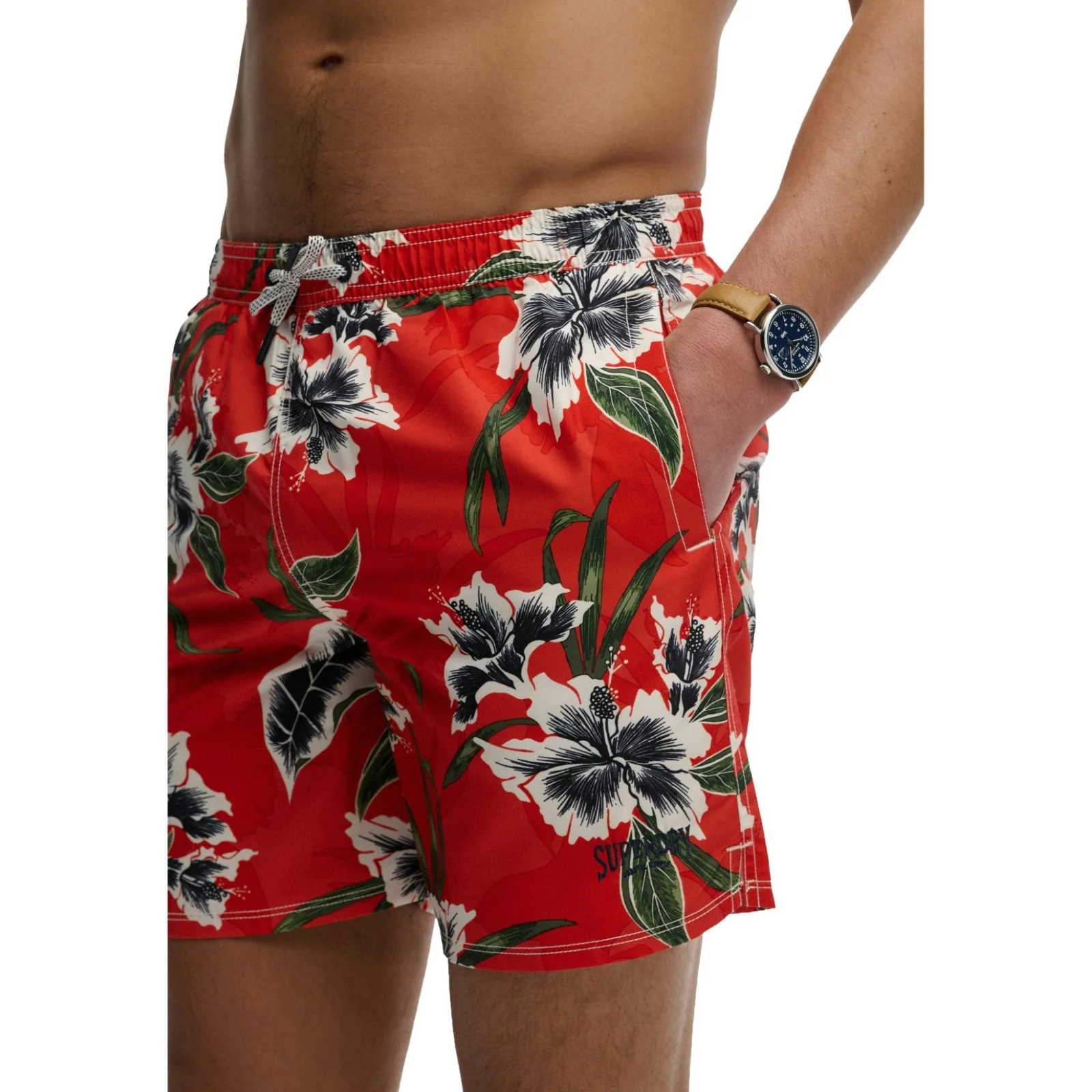 Superdry Mens Hawaiian Print 16 Swim Shorts - Image 5