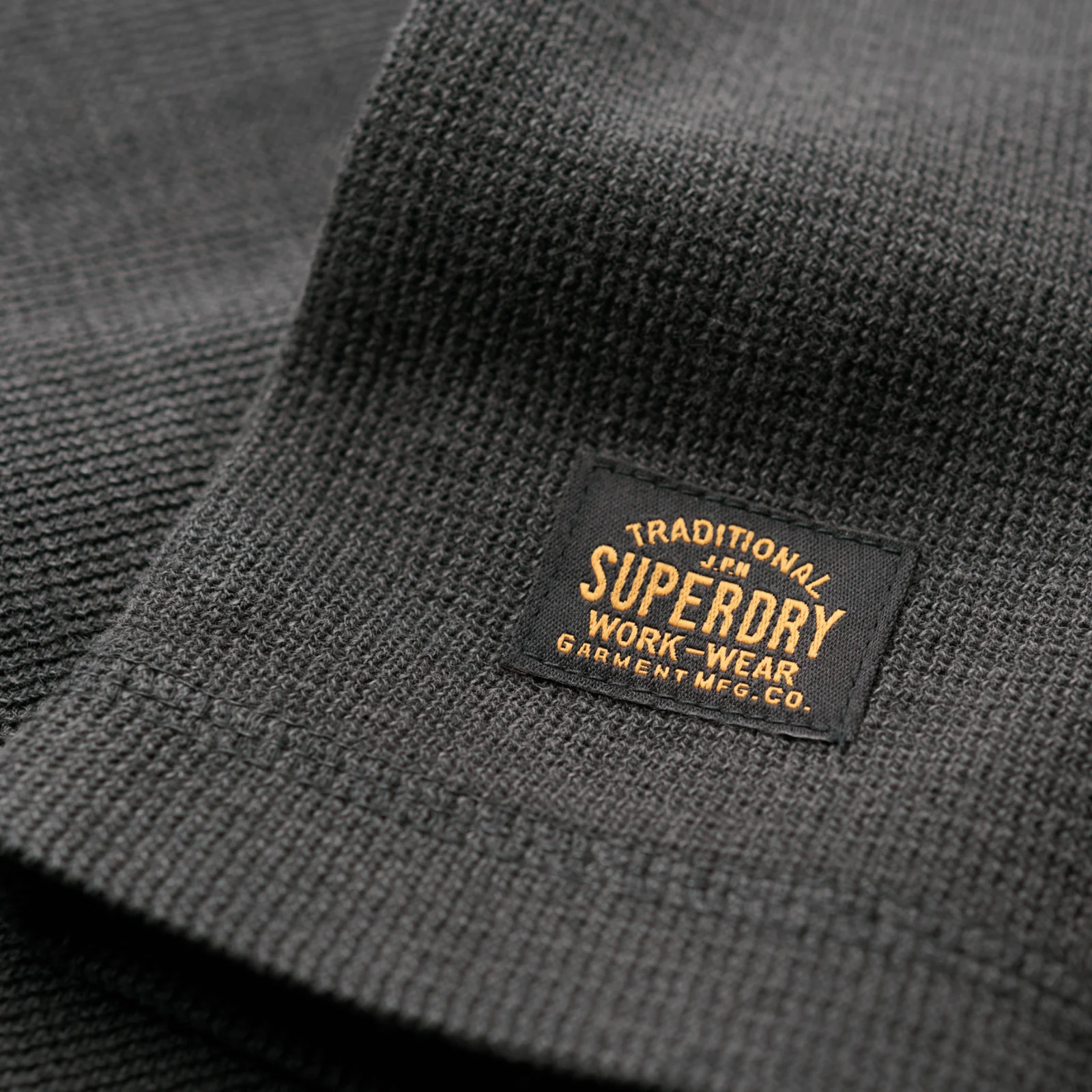 Superdry Mens Waffle Henley Long Sleeve T-Shirt - Image 9
